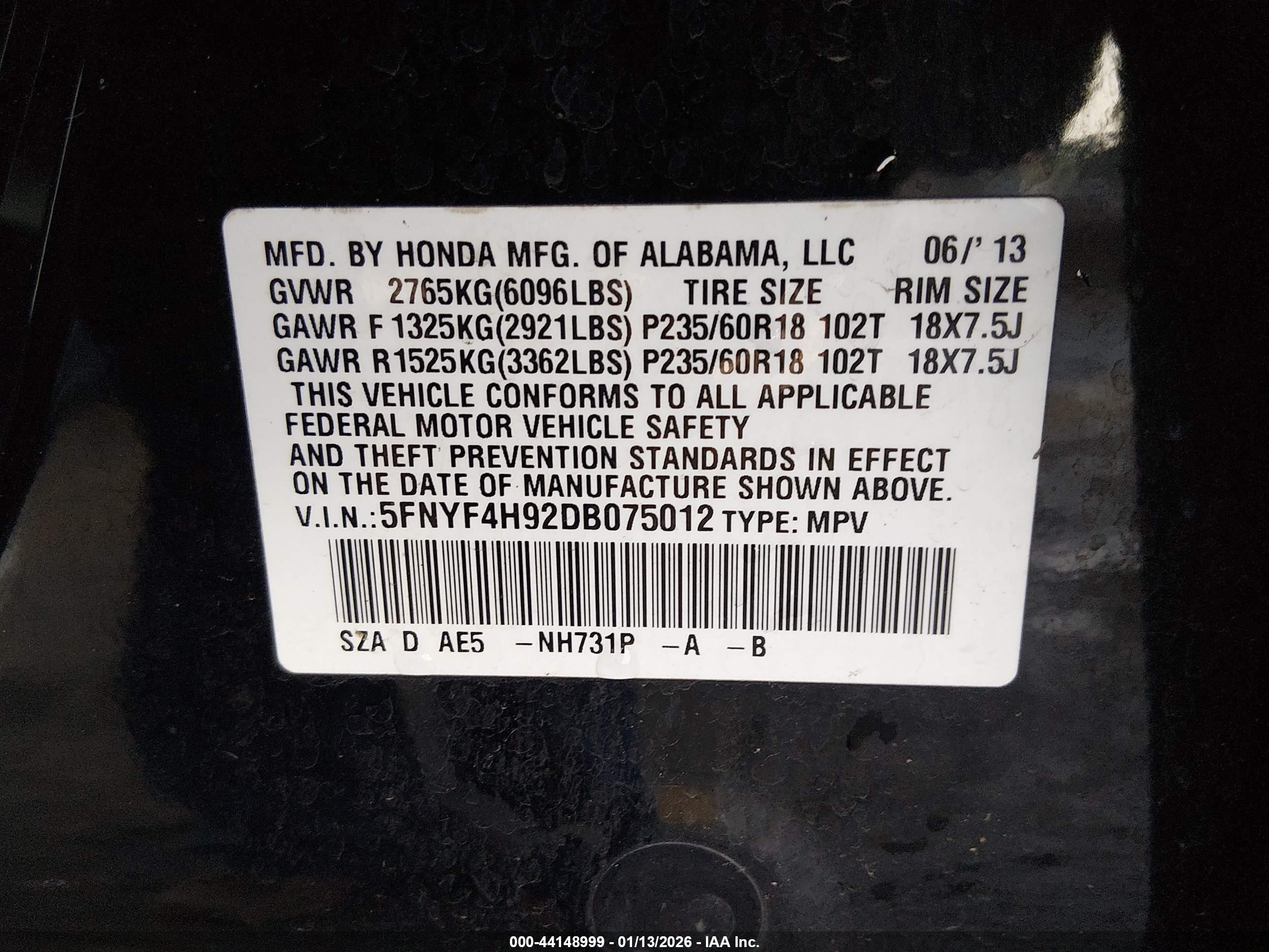 HONDA PILOT image 9