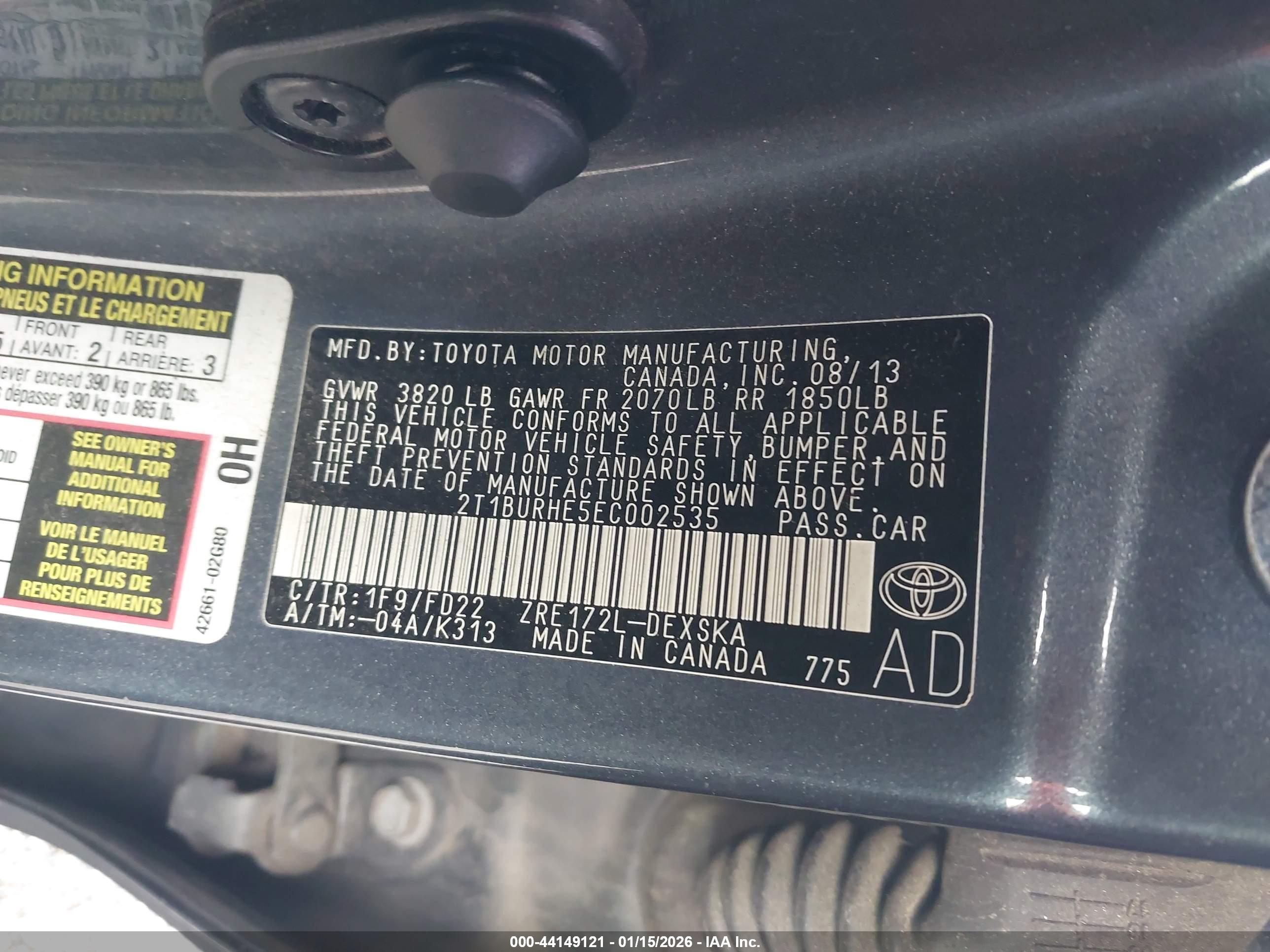 TOYOTA COROLLA image 9
