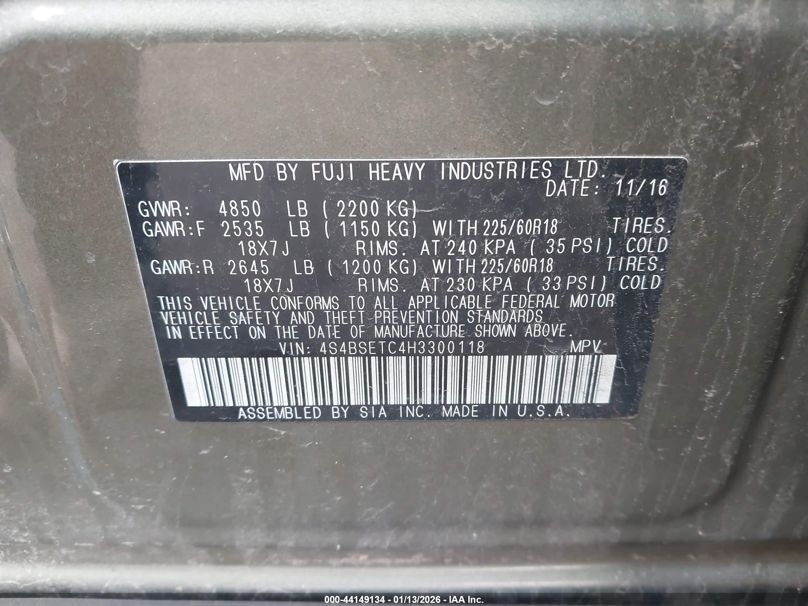SUBARU OUTBACK image 9