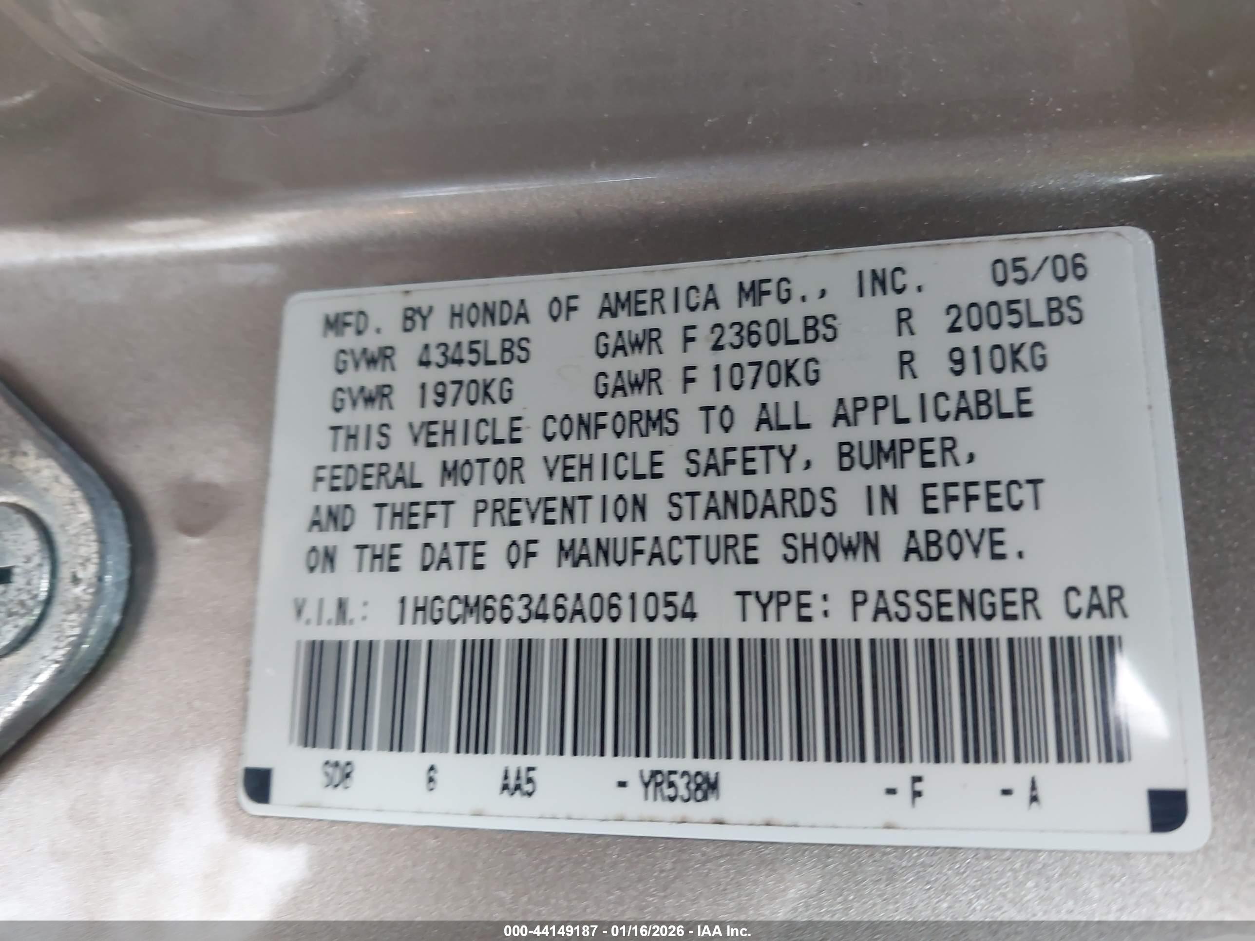 HONDA ACCORD image 9