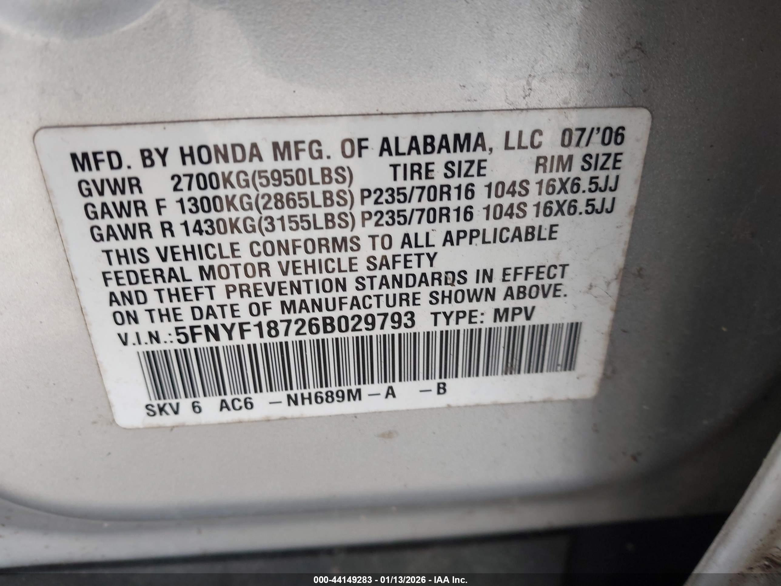 HONDA PILOT image 9