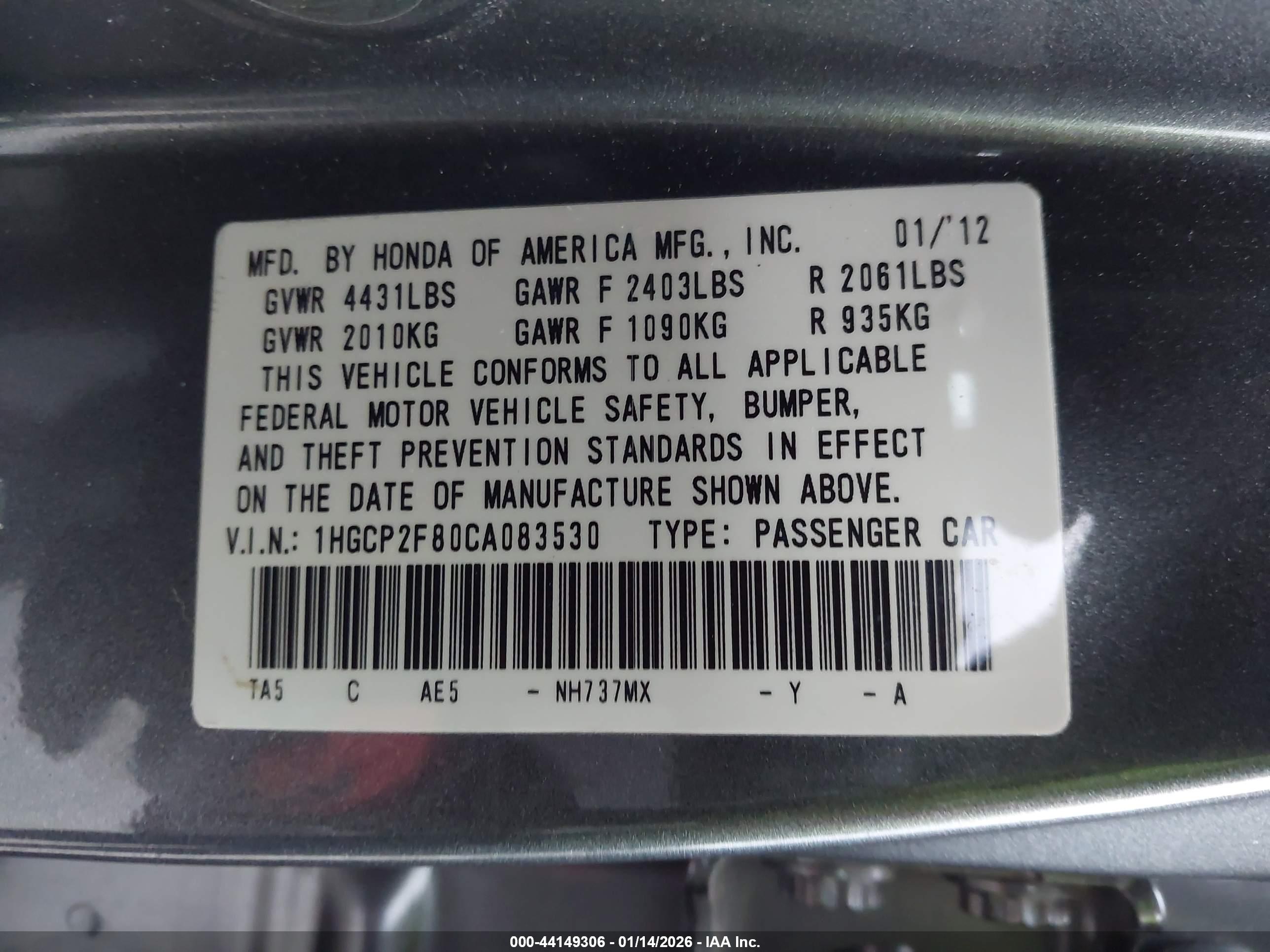 HONDA ACCORD image 9