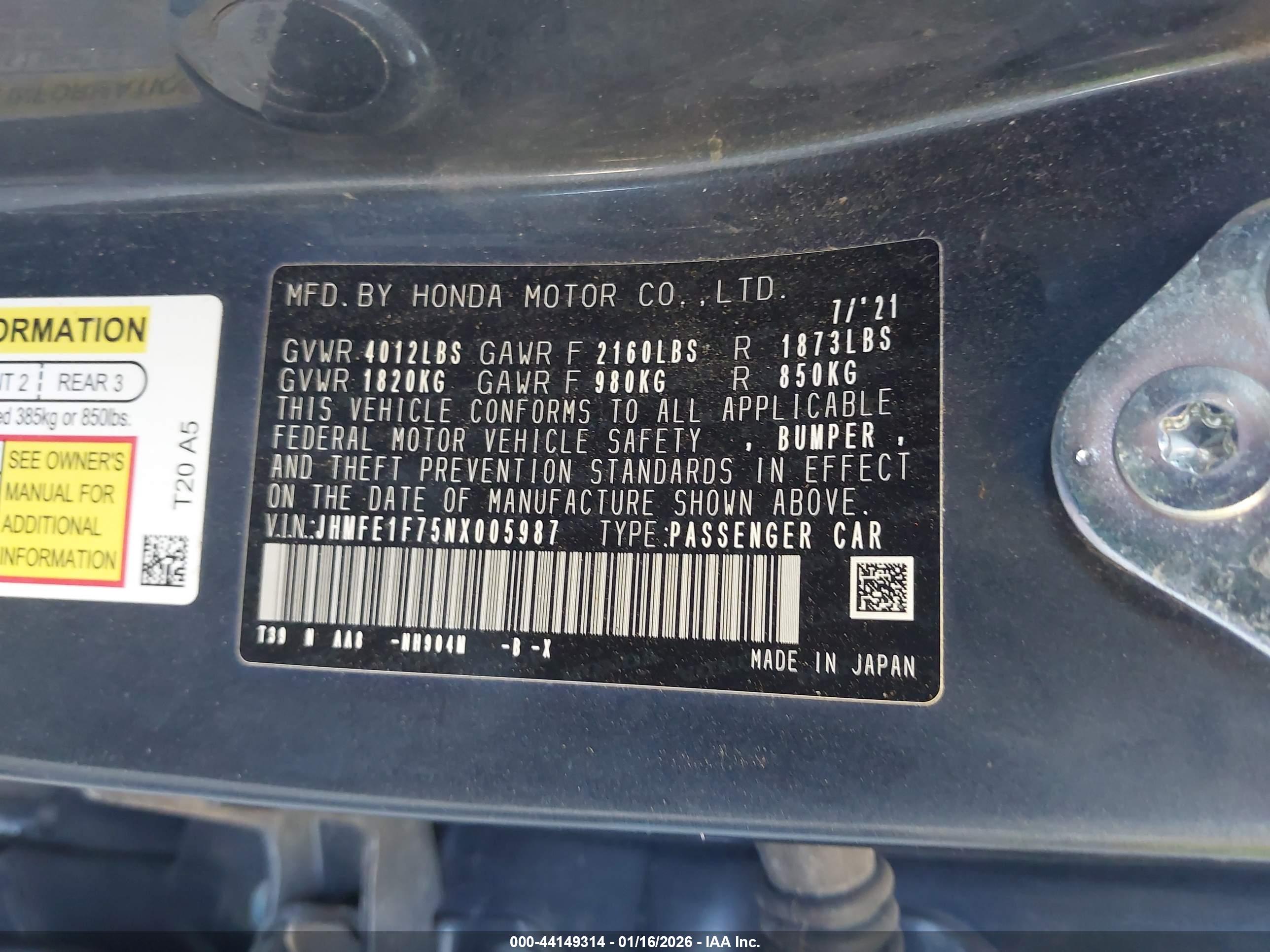 HONDA CIVIC image 9