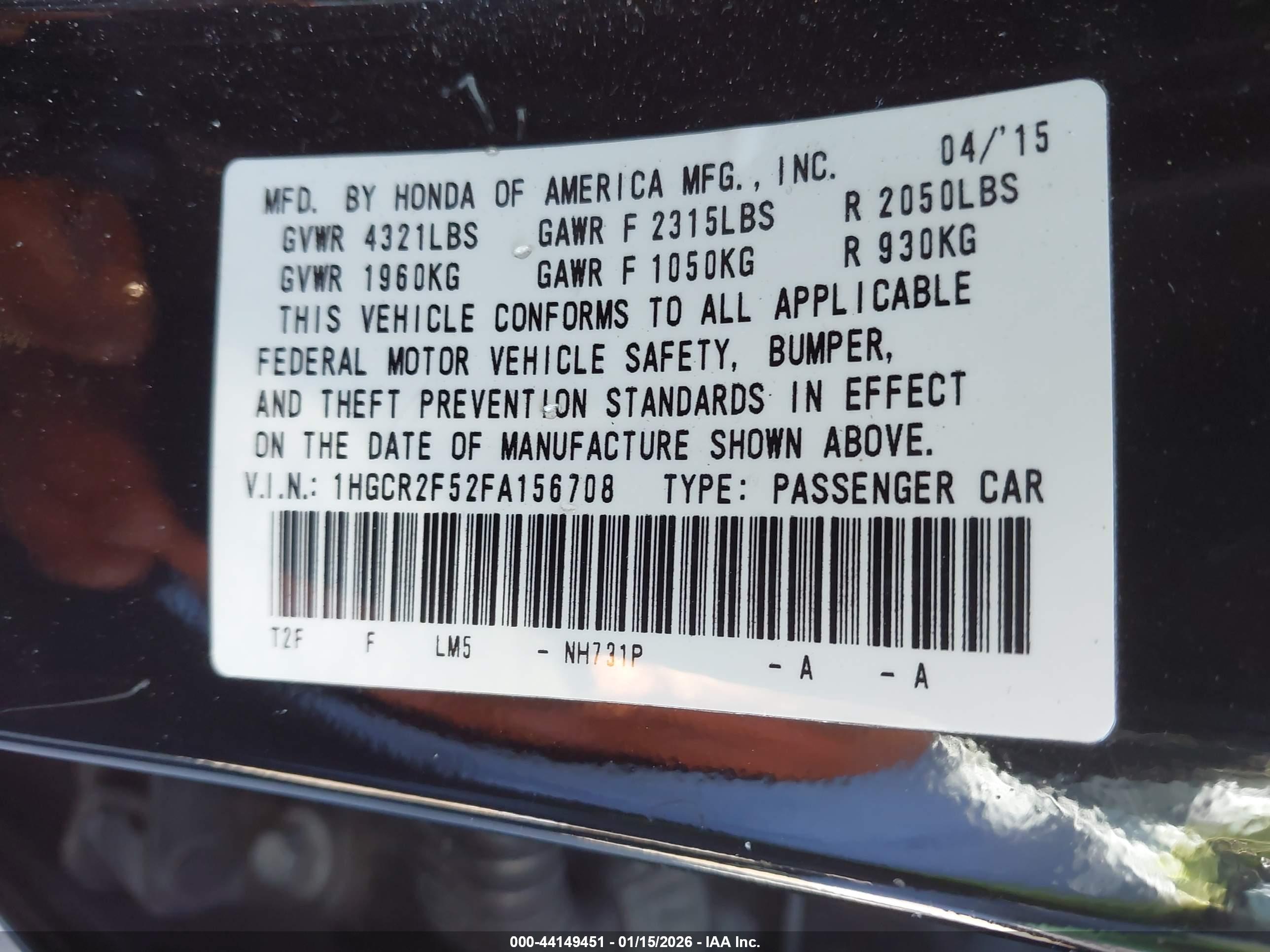 HONDA ACCORD image 9