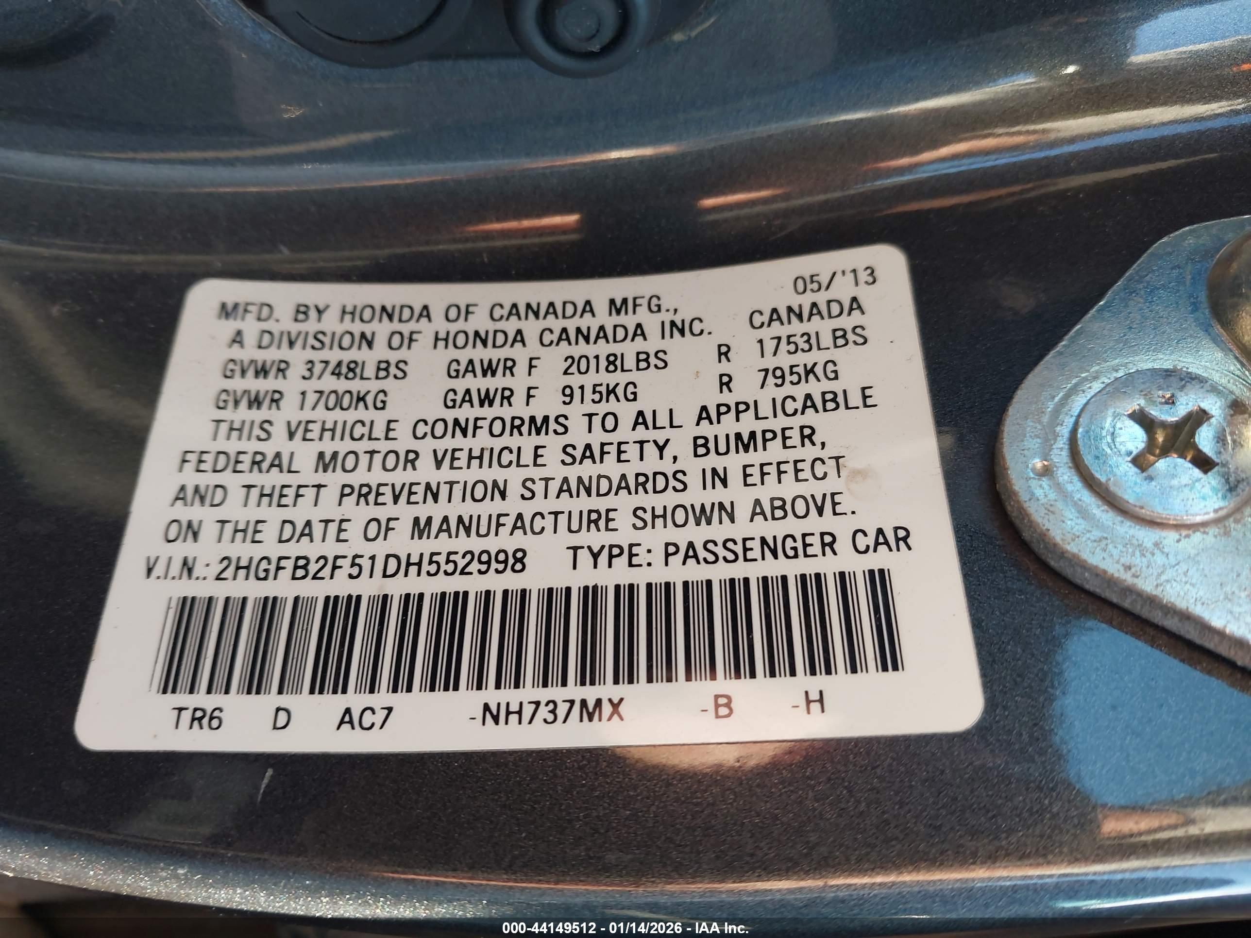 HONDA CIVIC image 9
