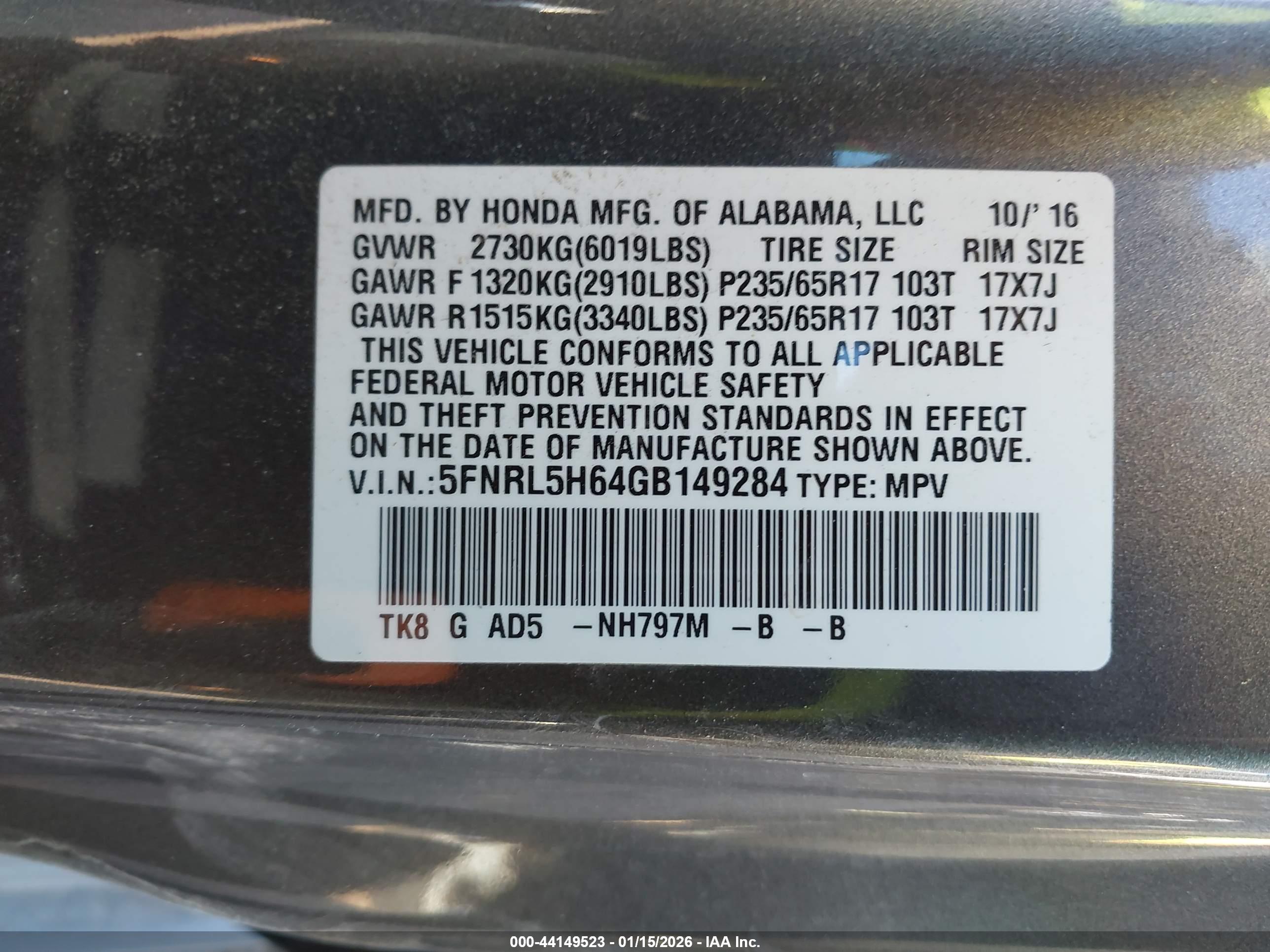 HONDA ODYSSEY image 9