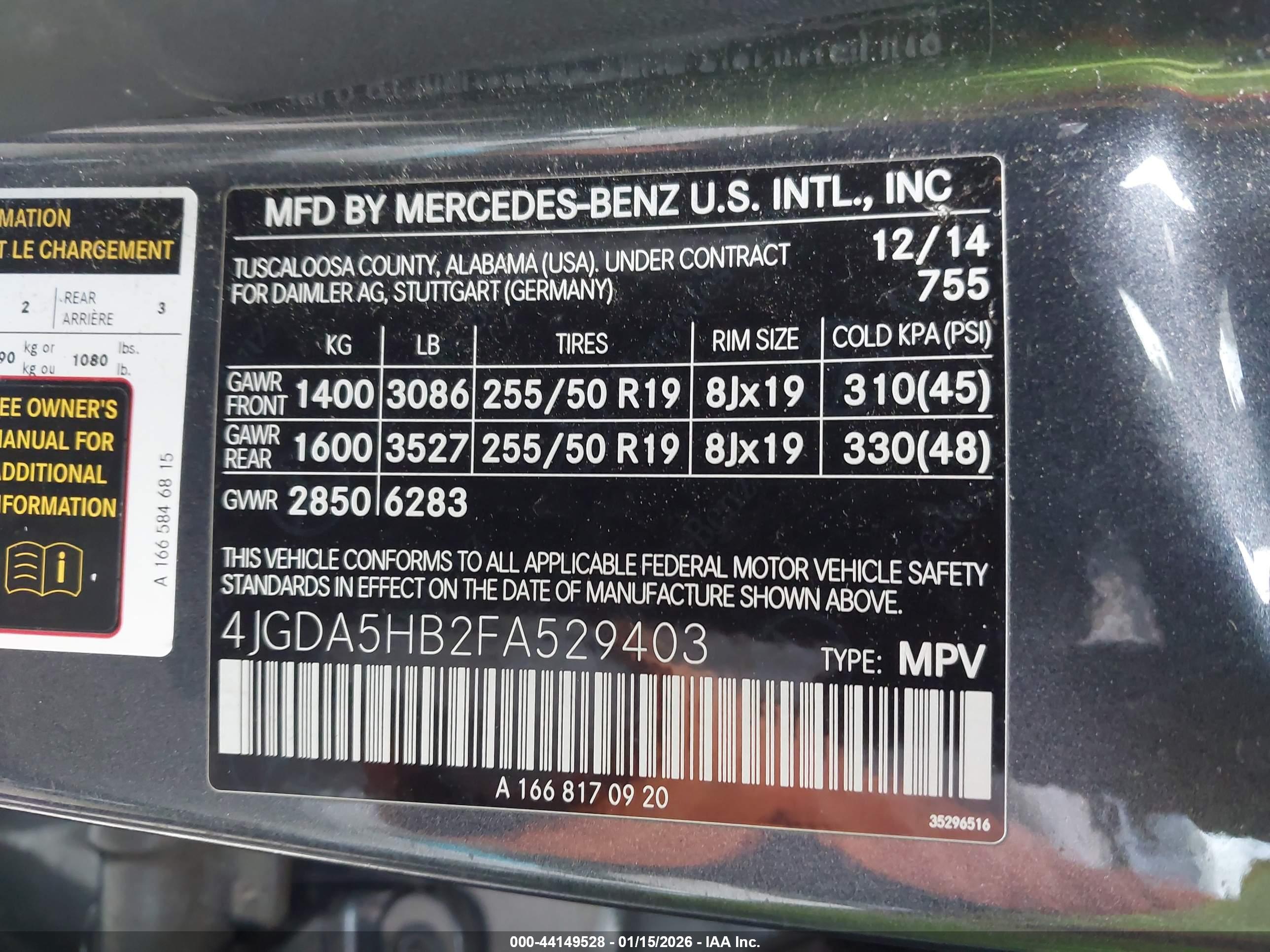 MERCEDES-BENZ ML image 9