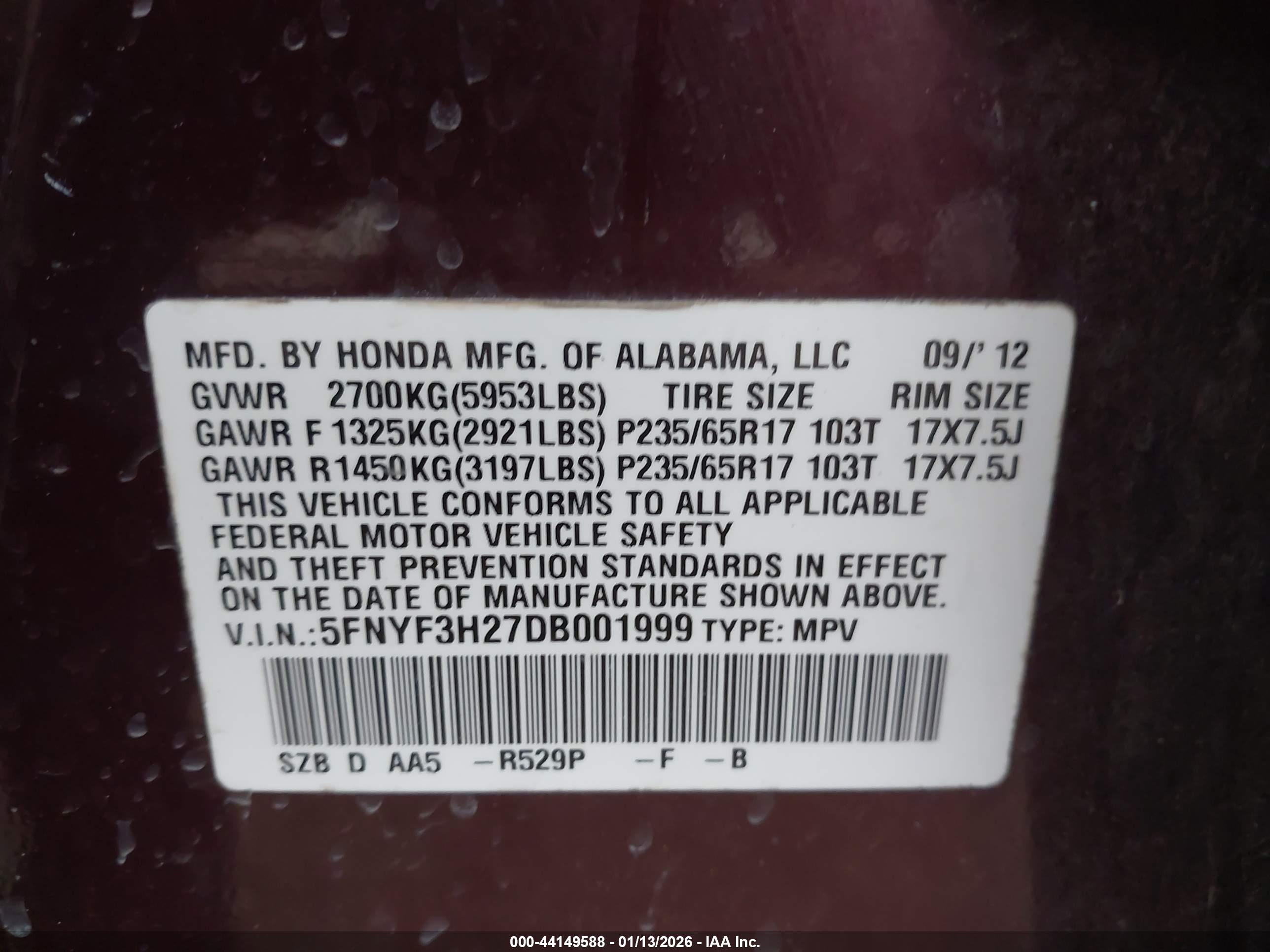 HONDA PILOT image 9