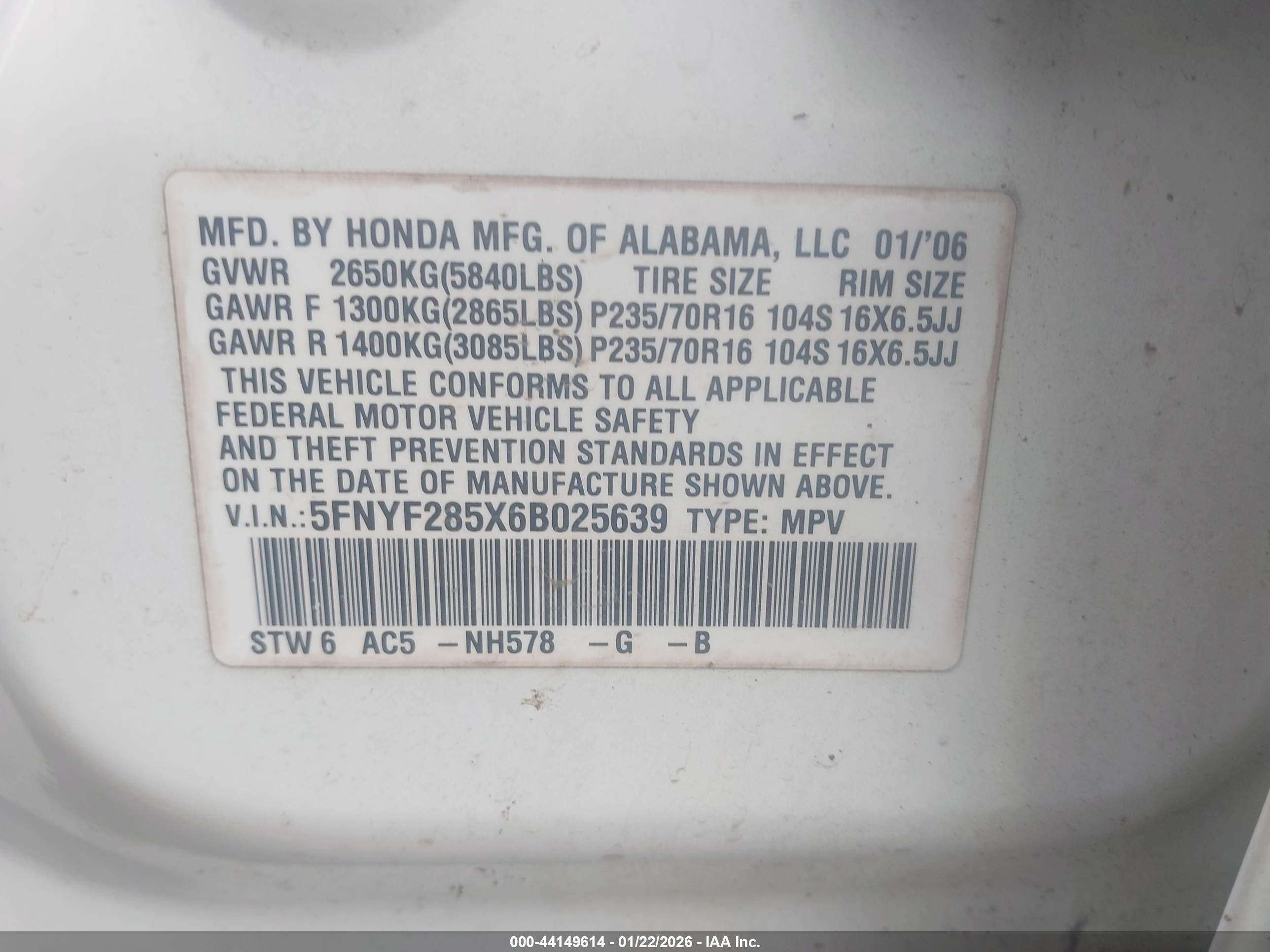 HONDA PILOT image 9