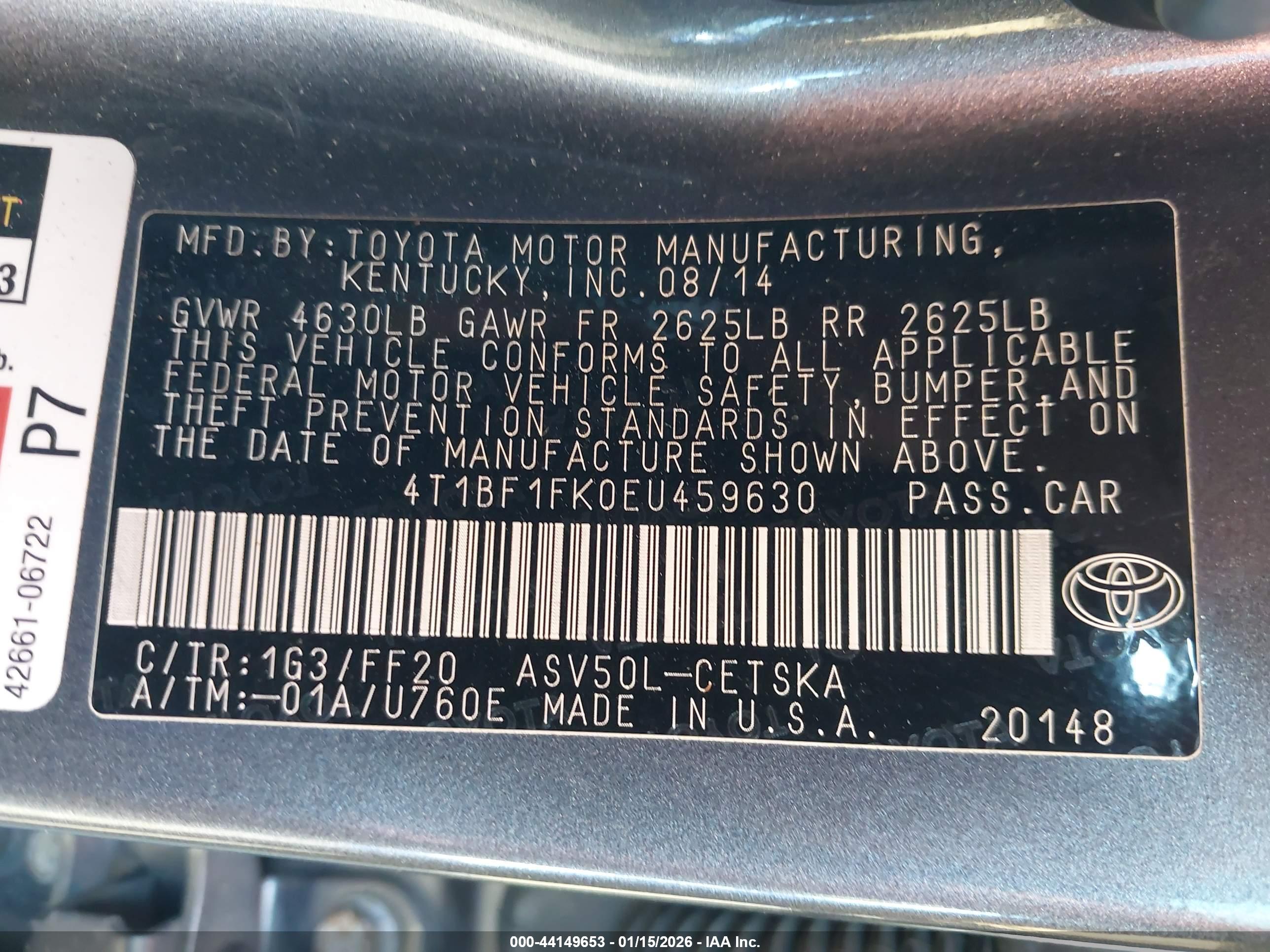 TOYOTA CAMRY image 9