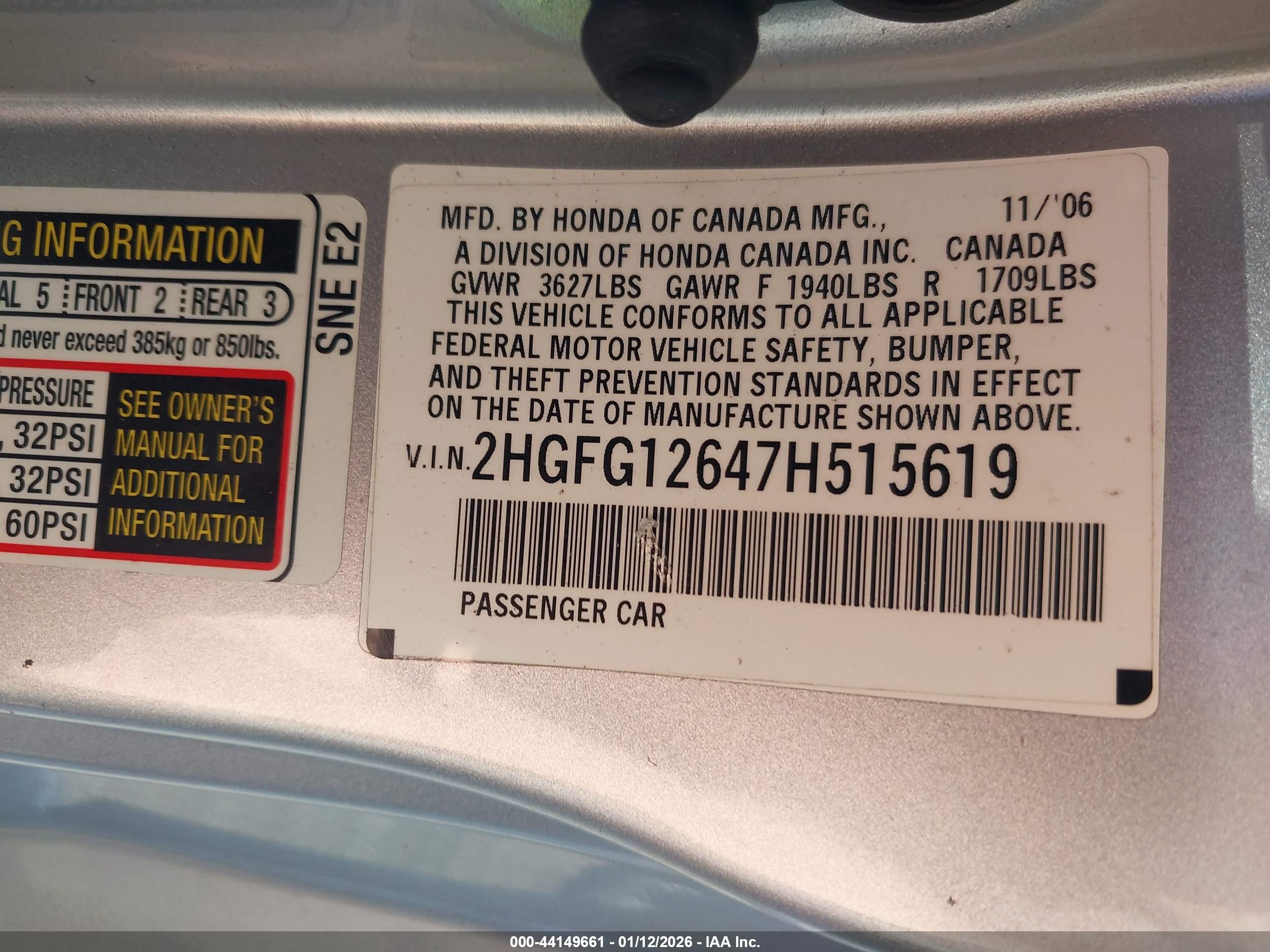 HONDA CIVIC image 9