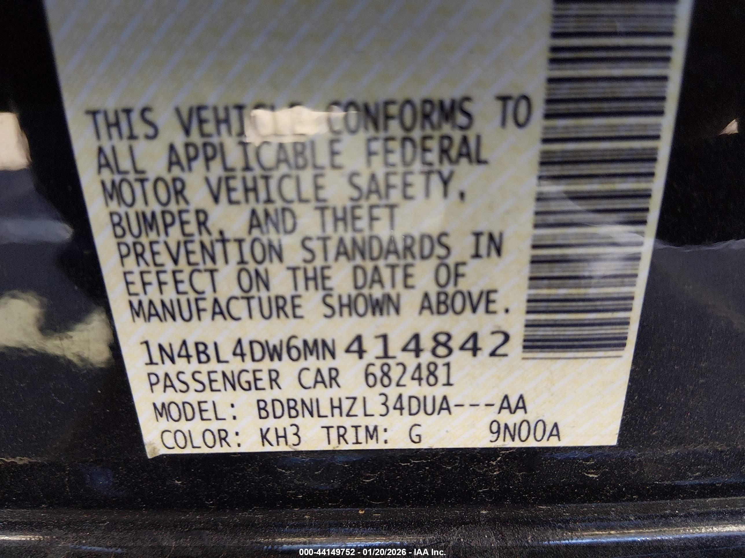 NISSAN ALTIMA image 9