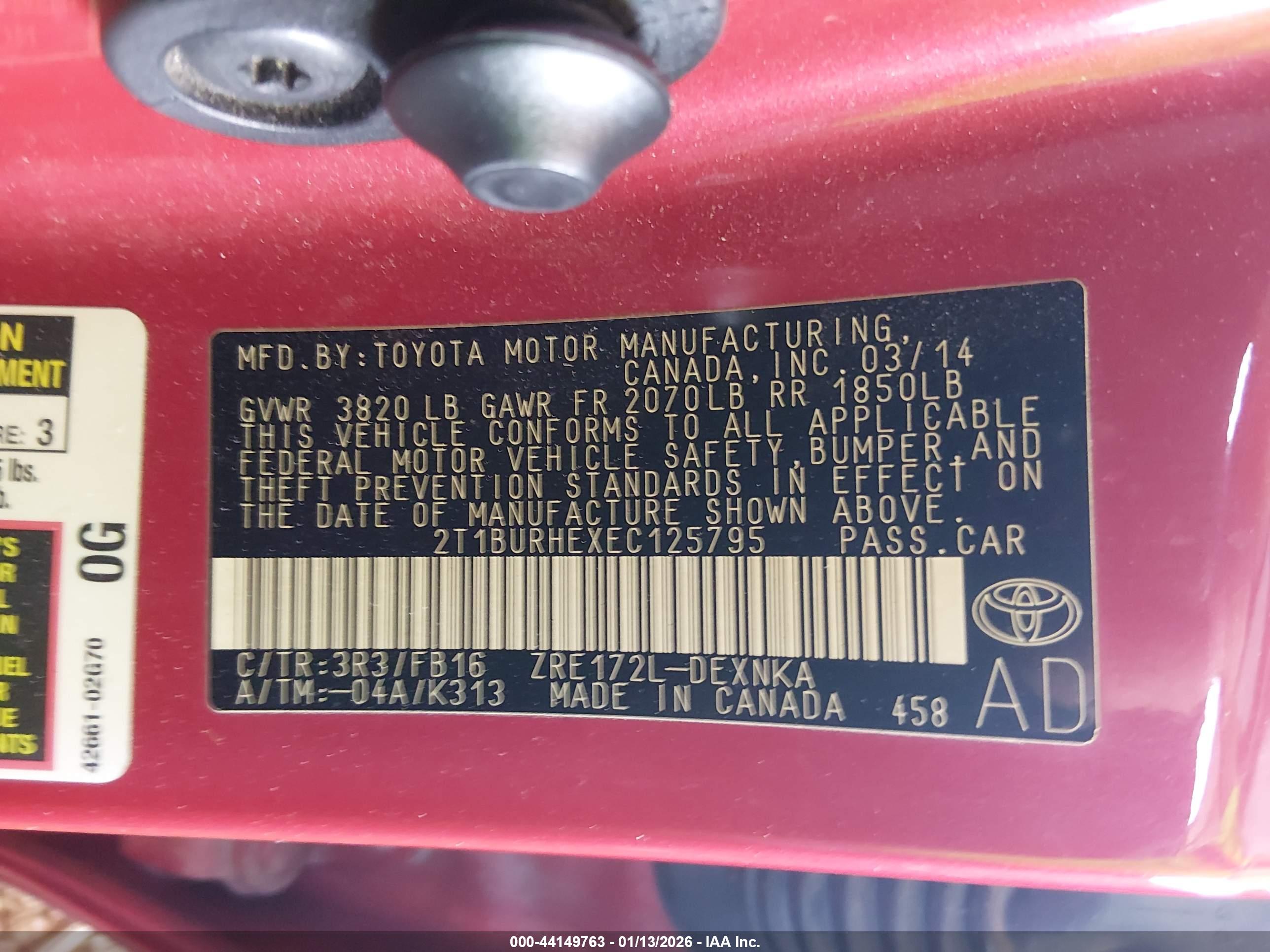 TOYOTA COROLLA image 9