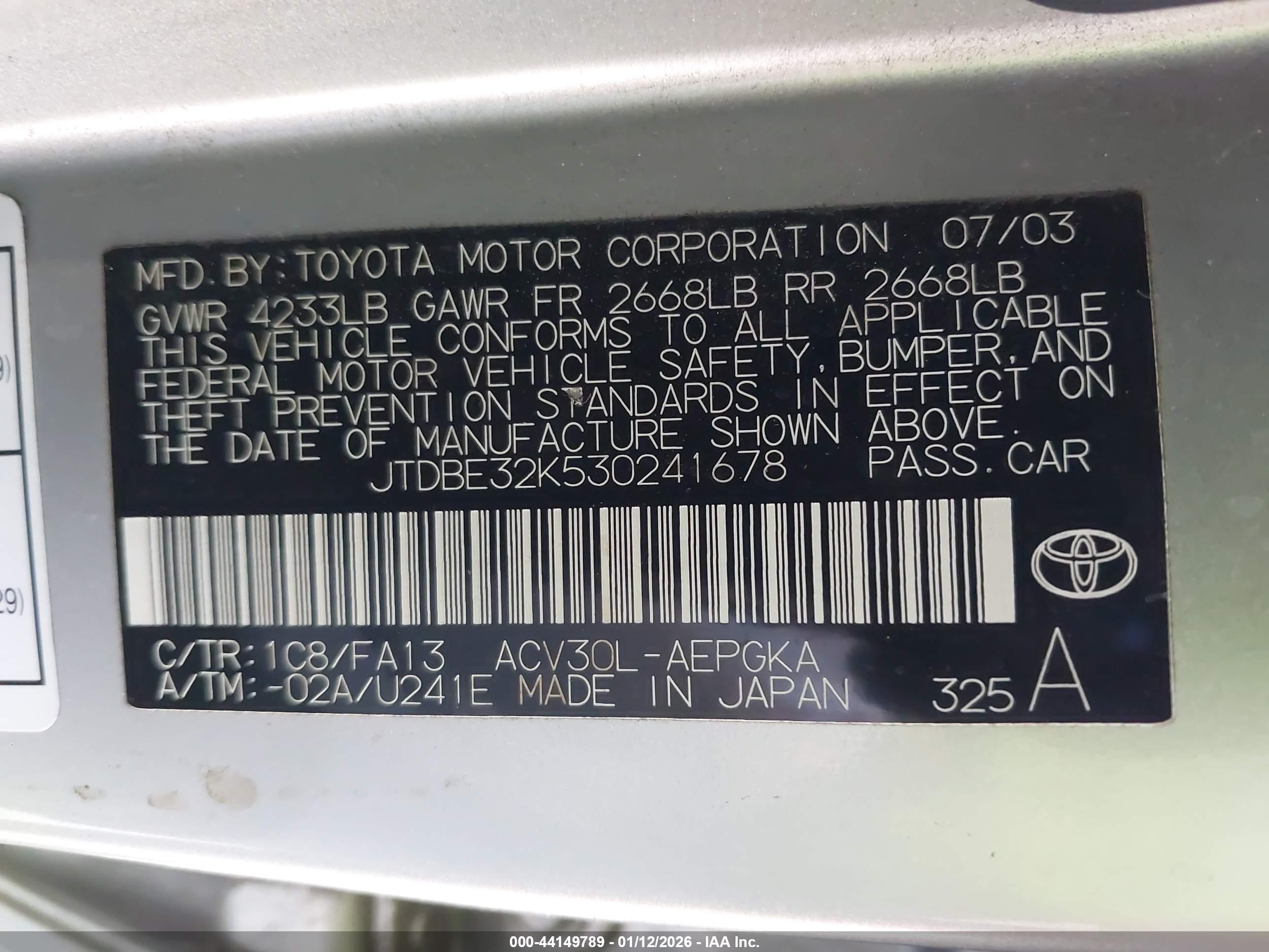 TOYOTA CAMRY image 9