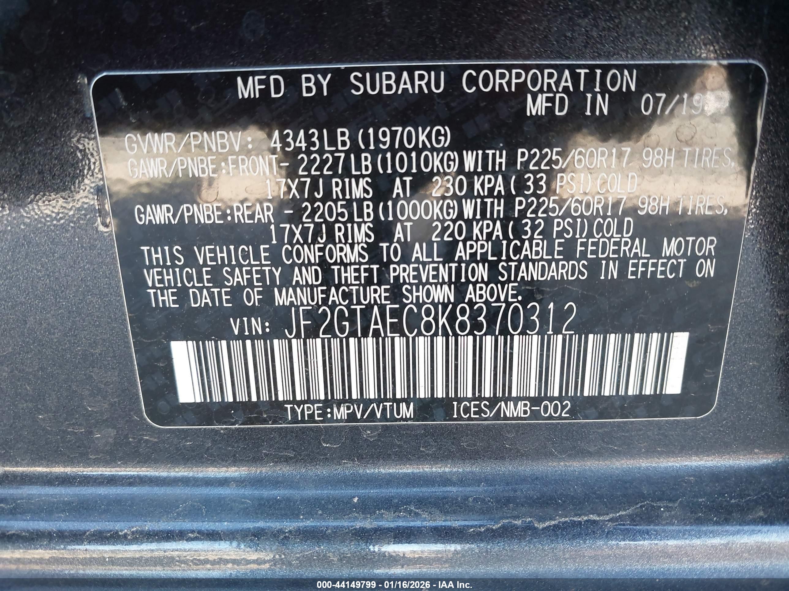 SUBARU CROSSTREK image 9