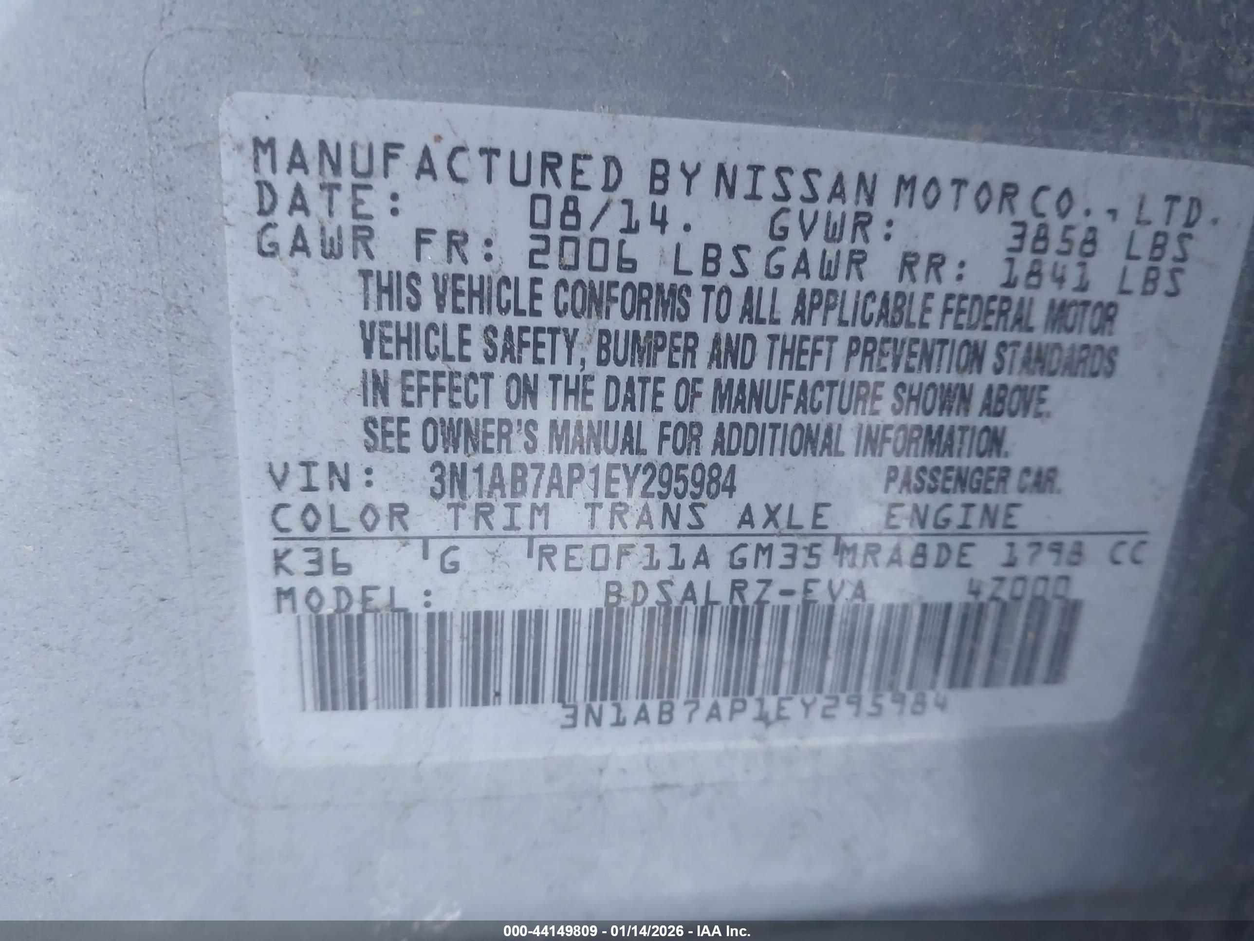 NISSAN SENTRA image 9