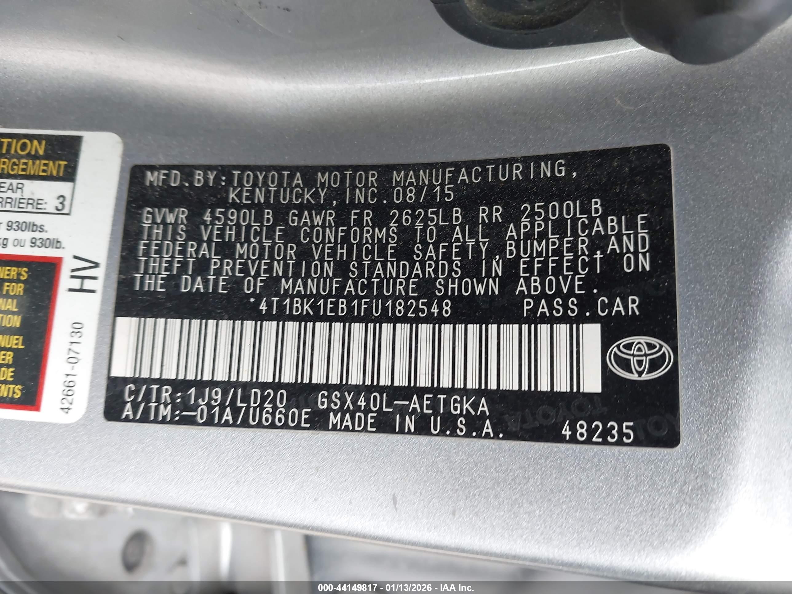 TOYOTA AVALON image 9