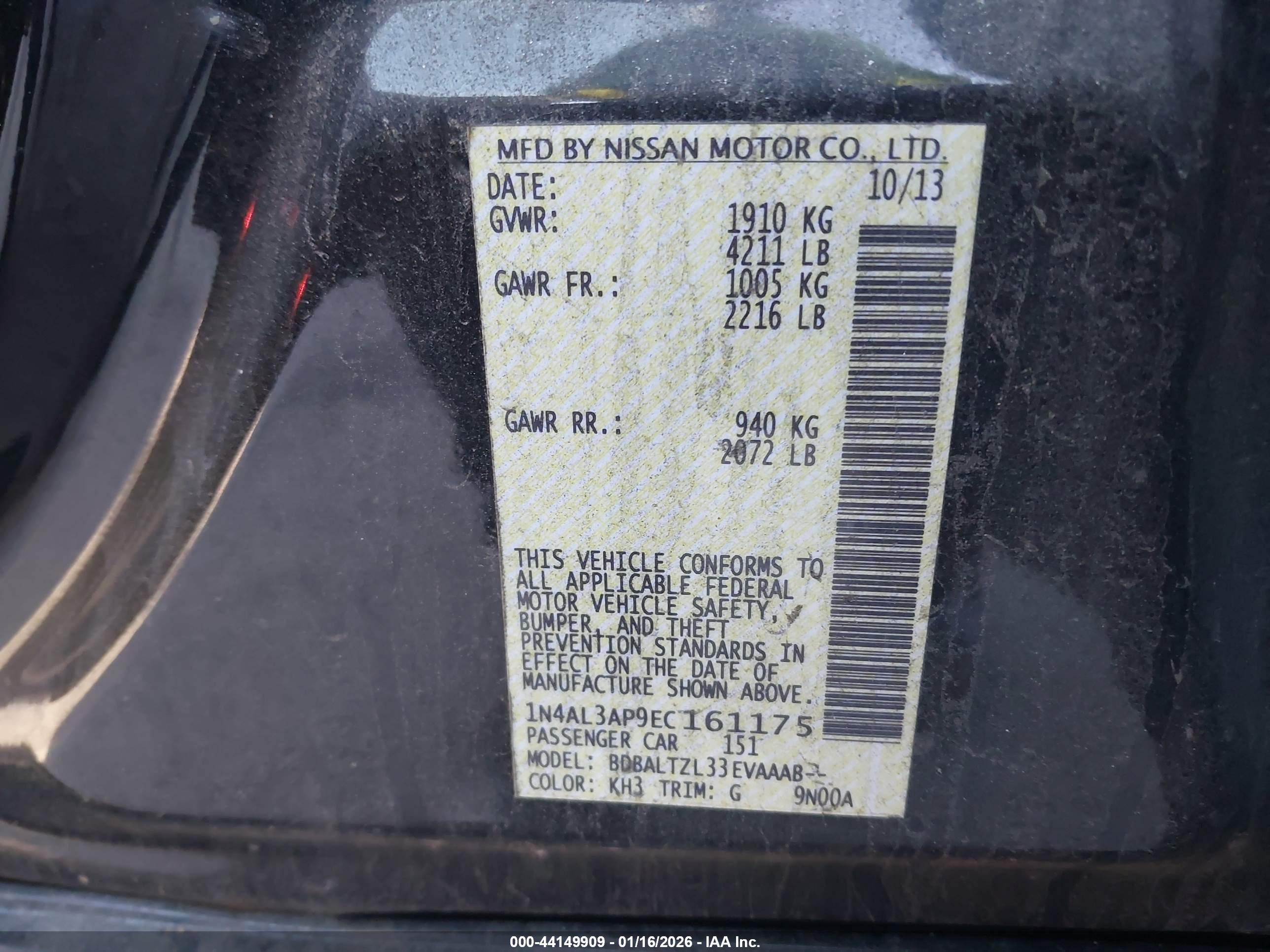 NISSAN ALTIMA image 9