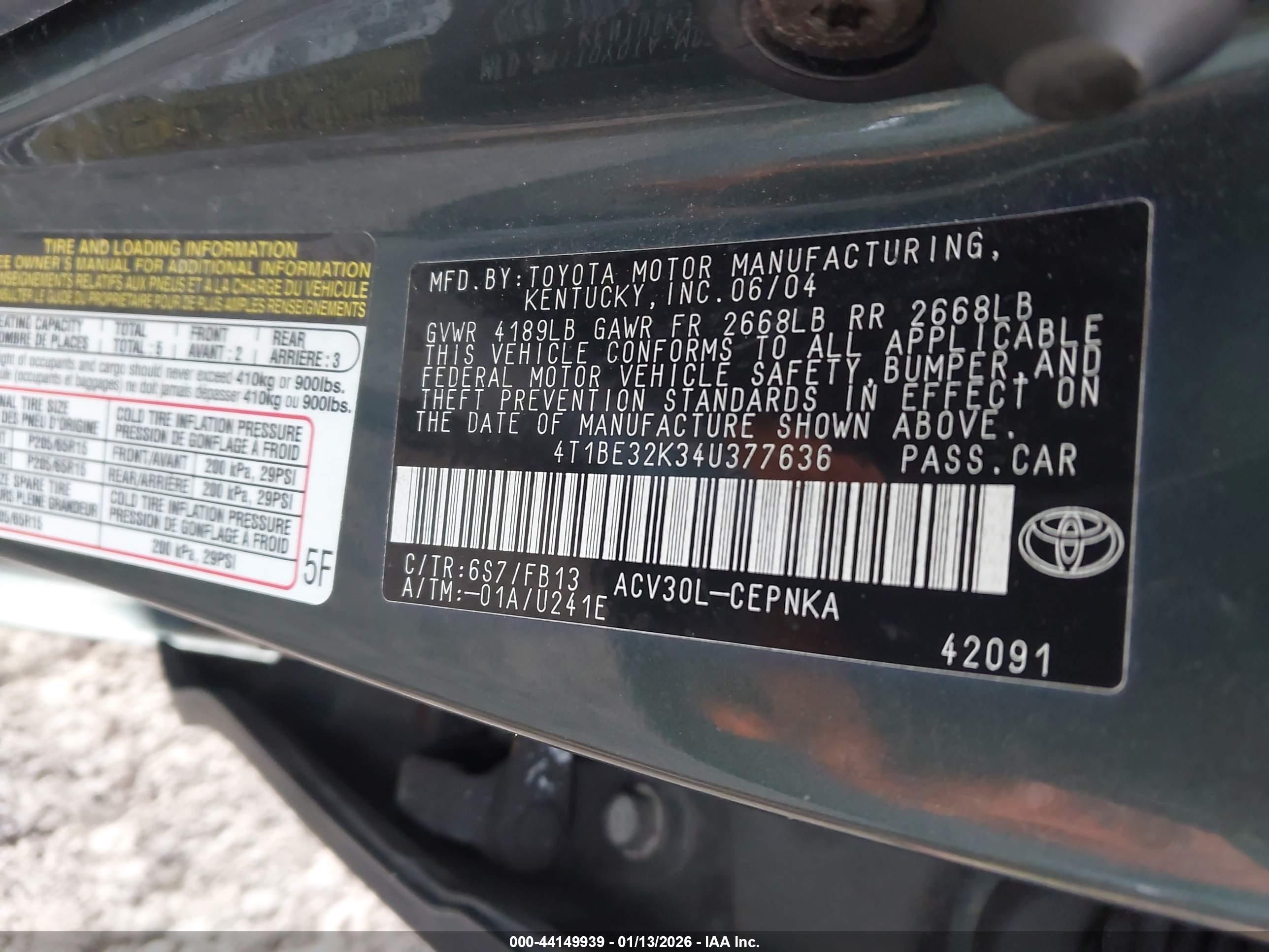 TOYOTA CAMRY image 9