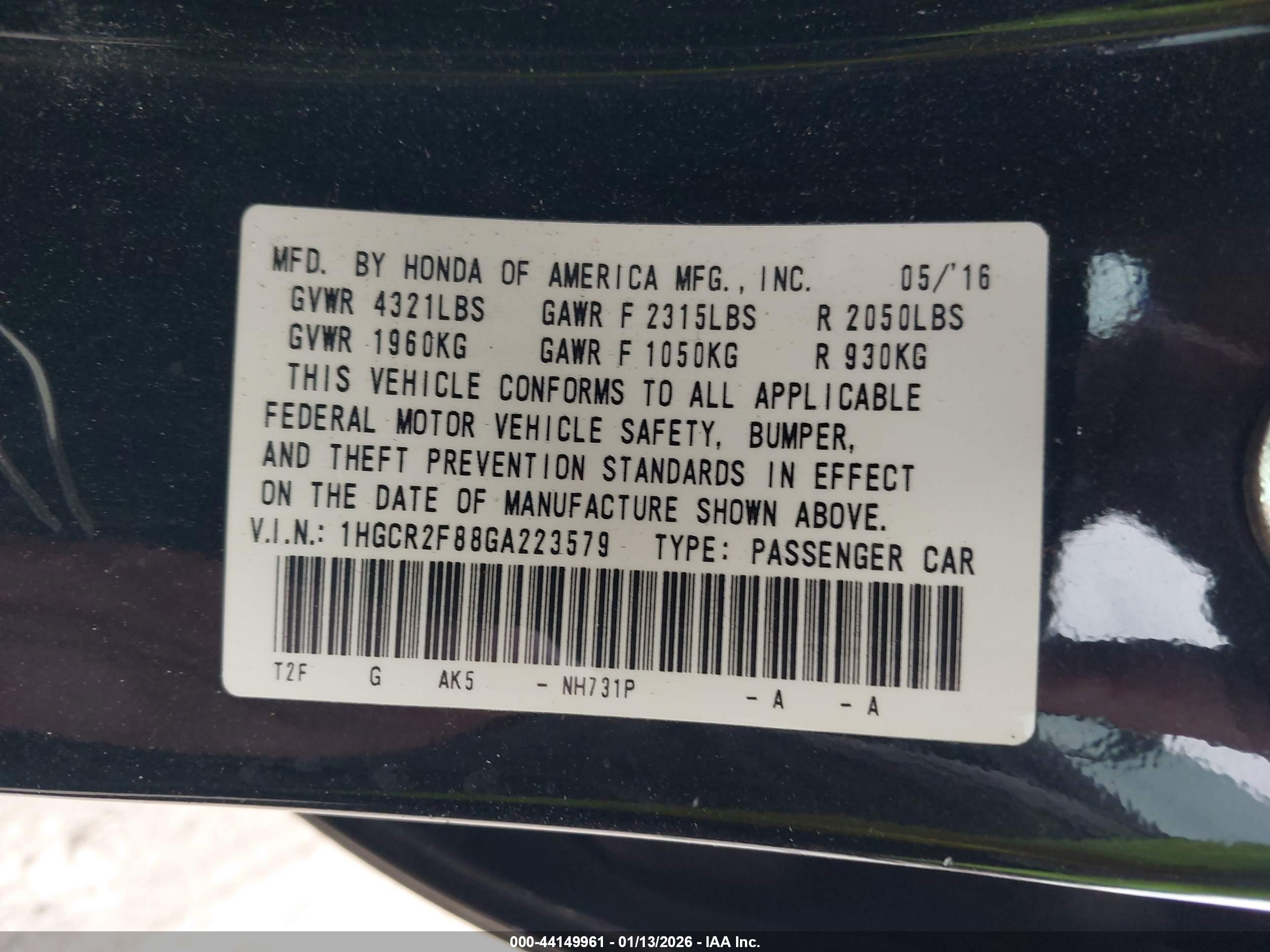HONDA ACCORD image 9
