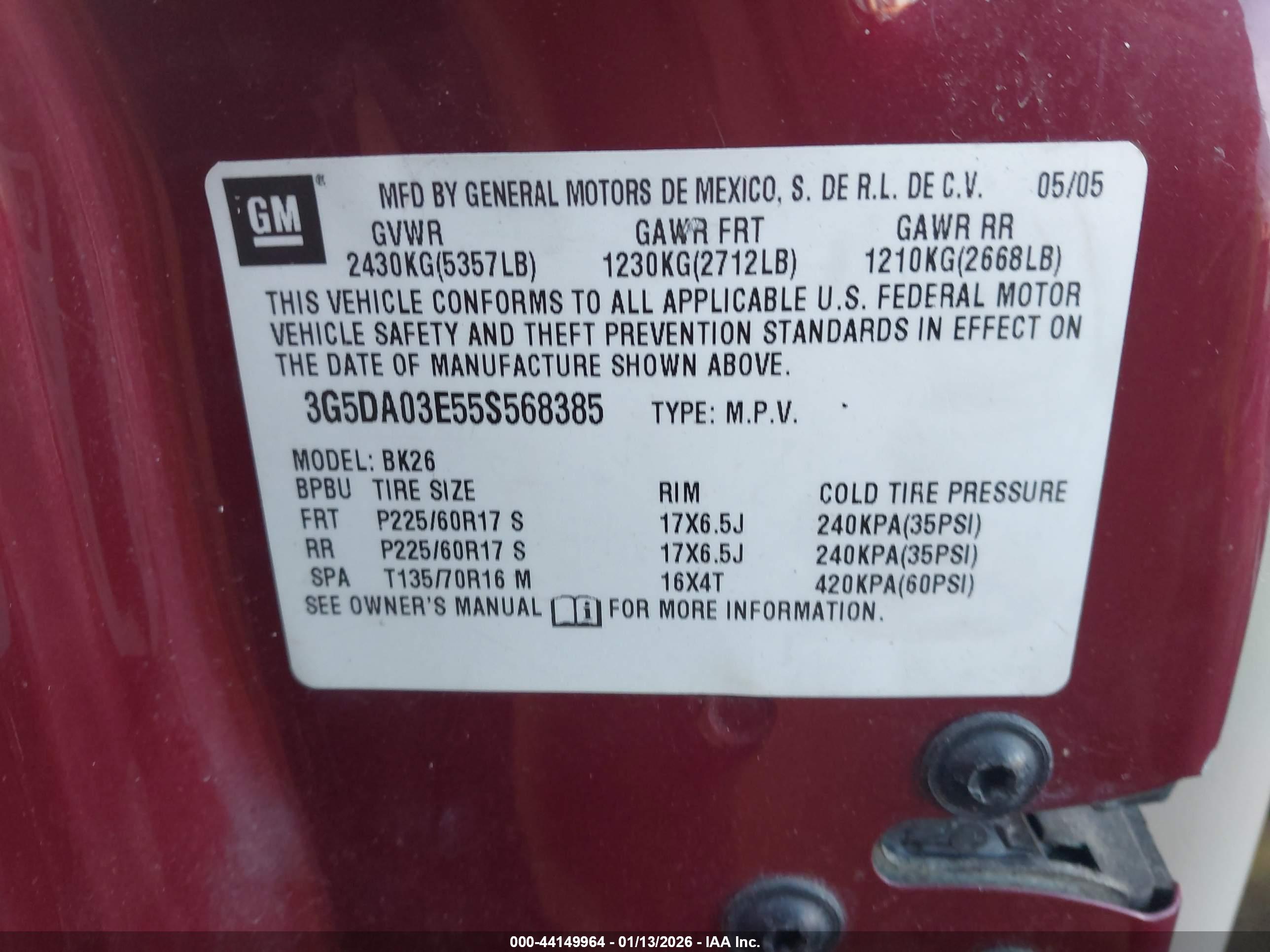 BUICK RENDEZVOUS image 9