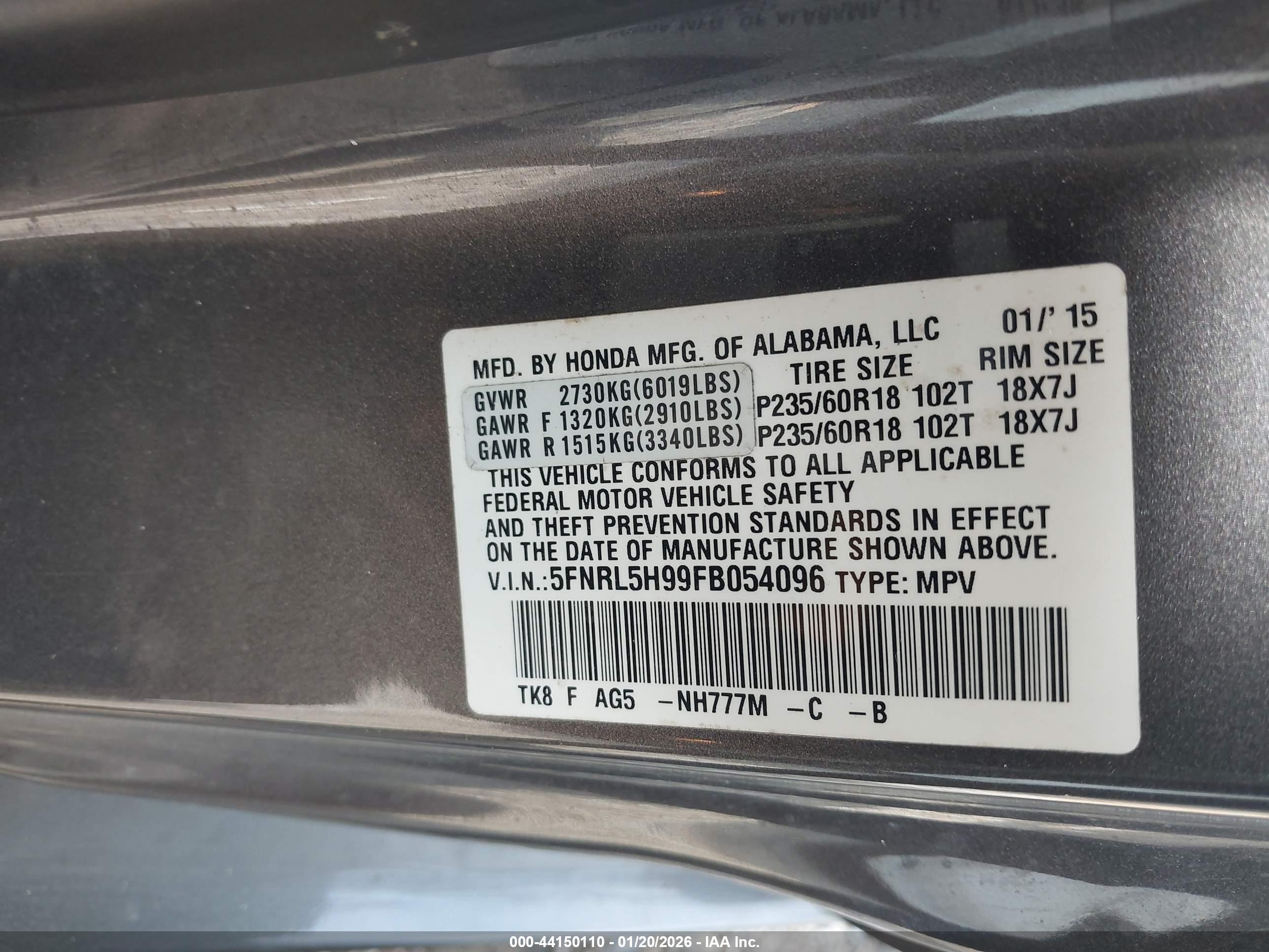 HONDA ODYSSEY image 9