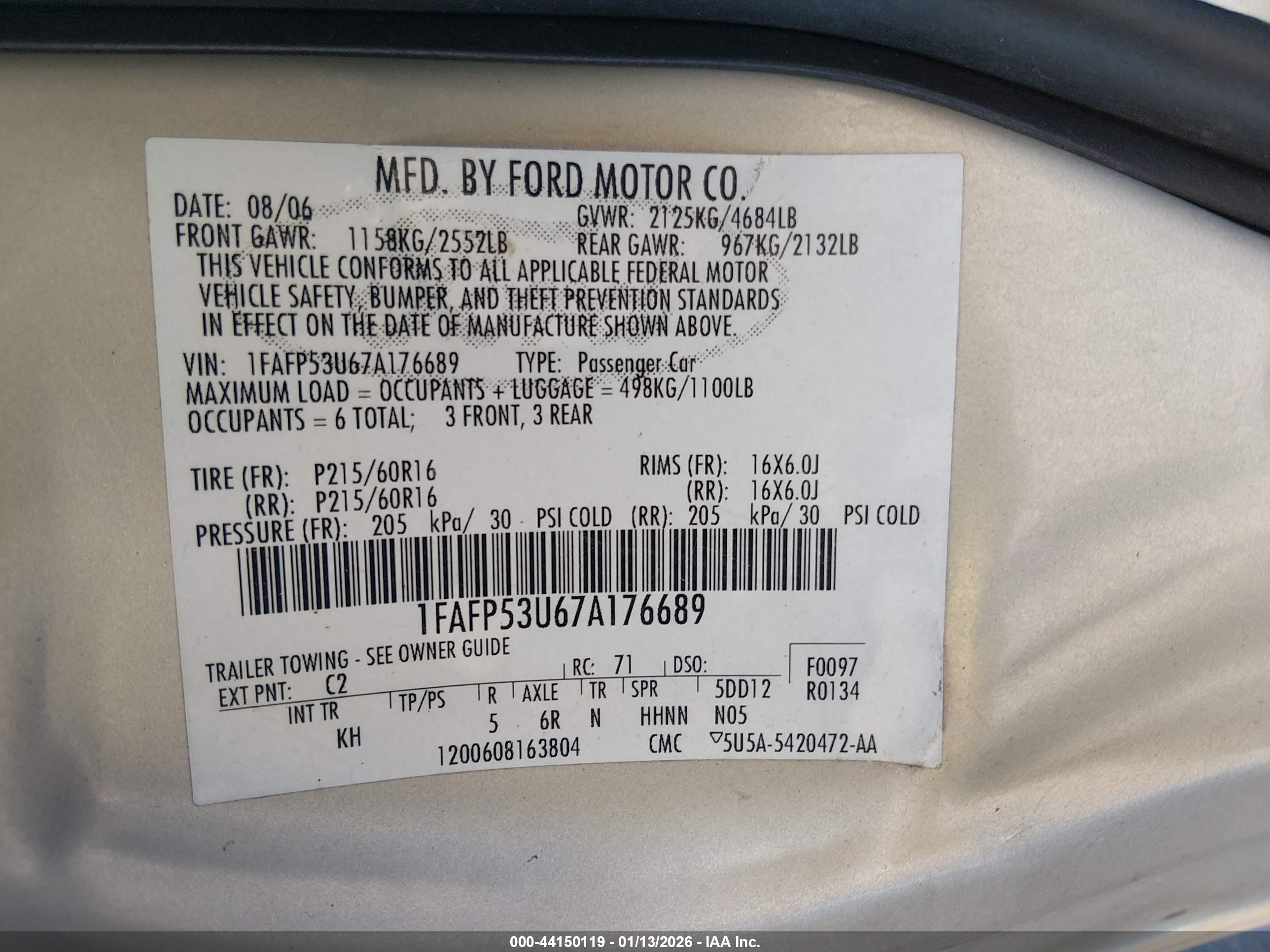 FORD TAURUS image 9