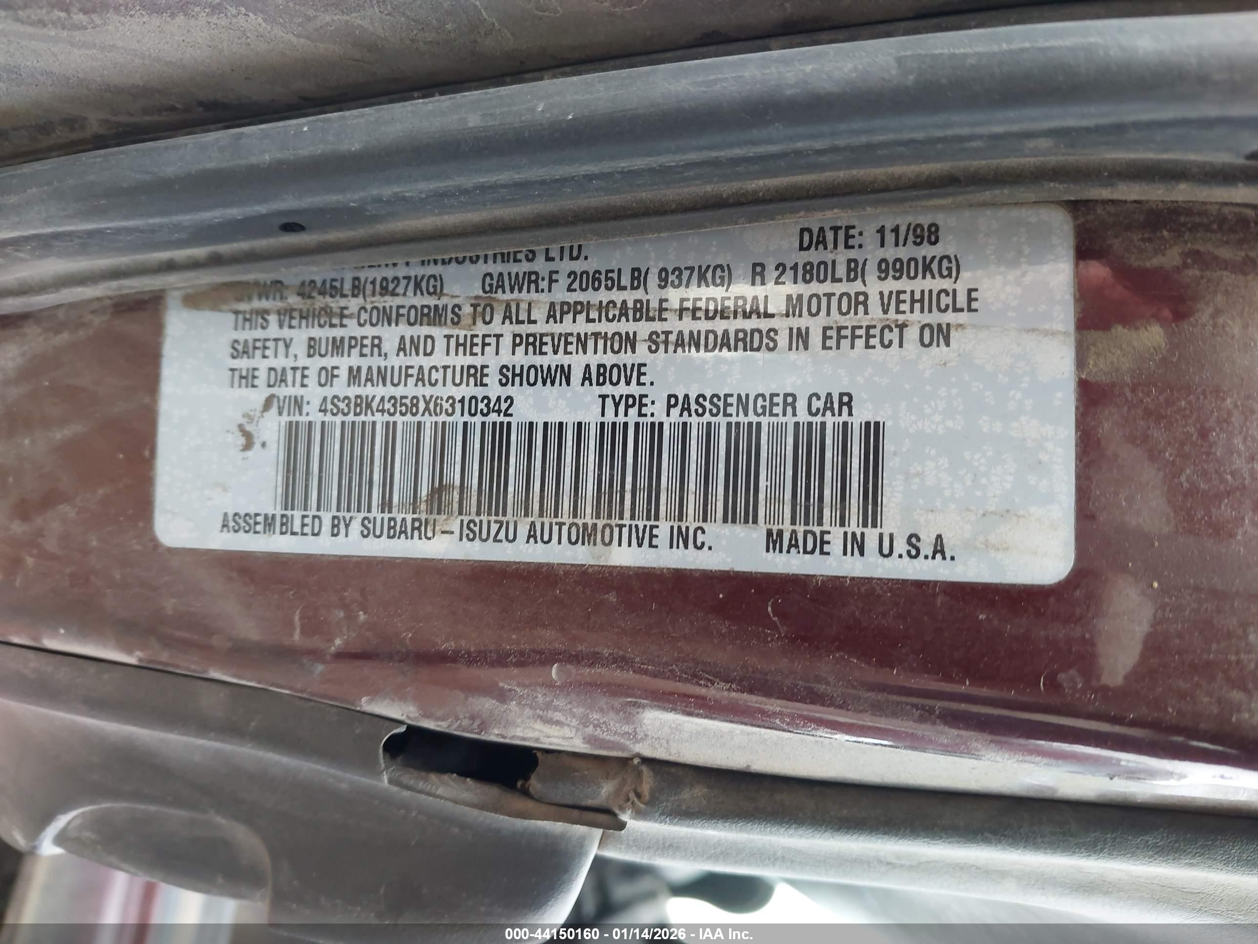 SUBARU LEGACY image 9