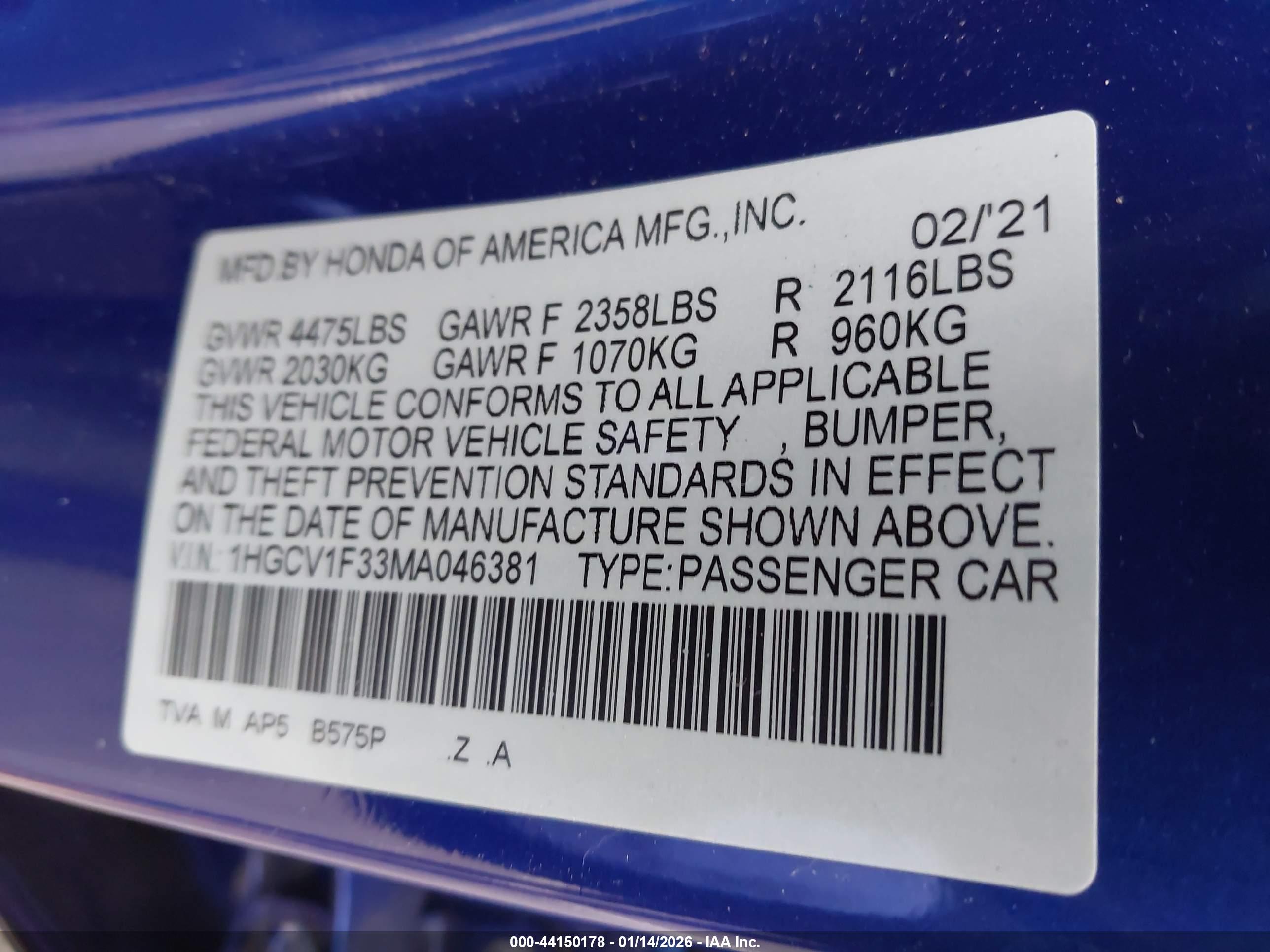 HONDA ACCORD image 9