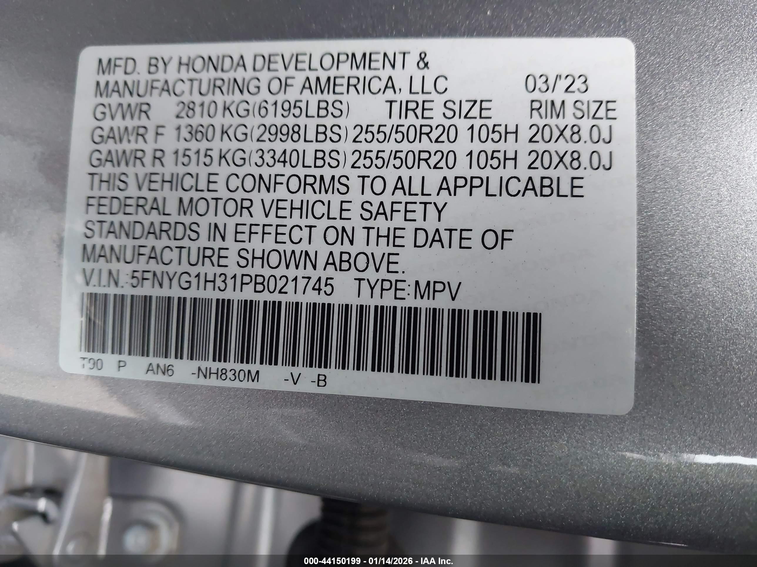 HONDA PILOT image 9