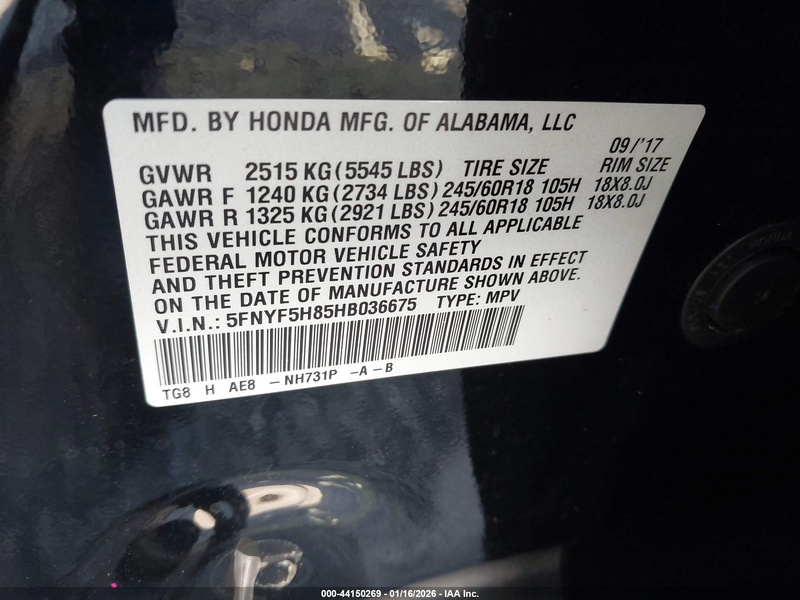 HONDA PILOT image 9