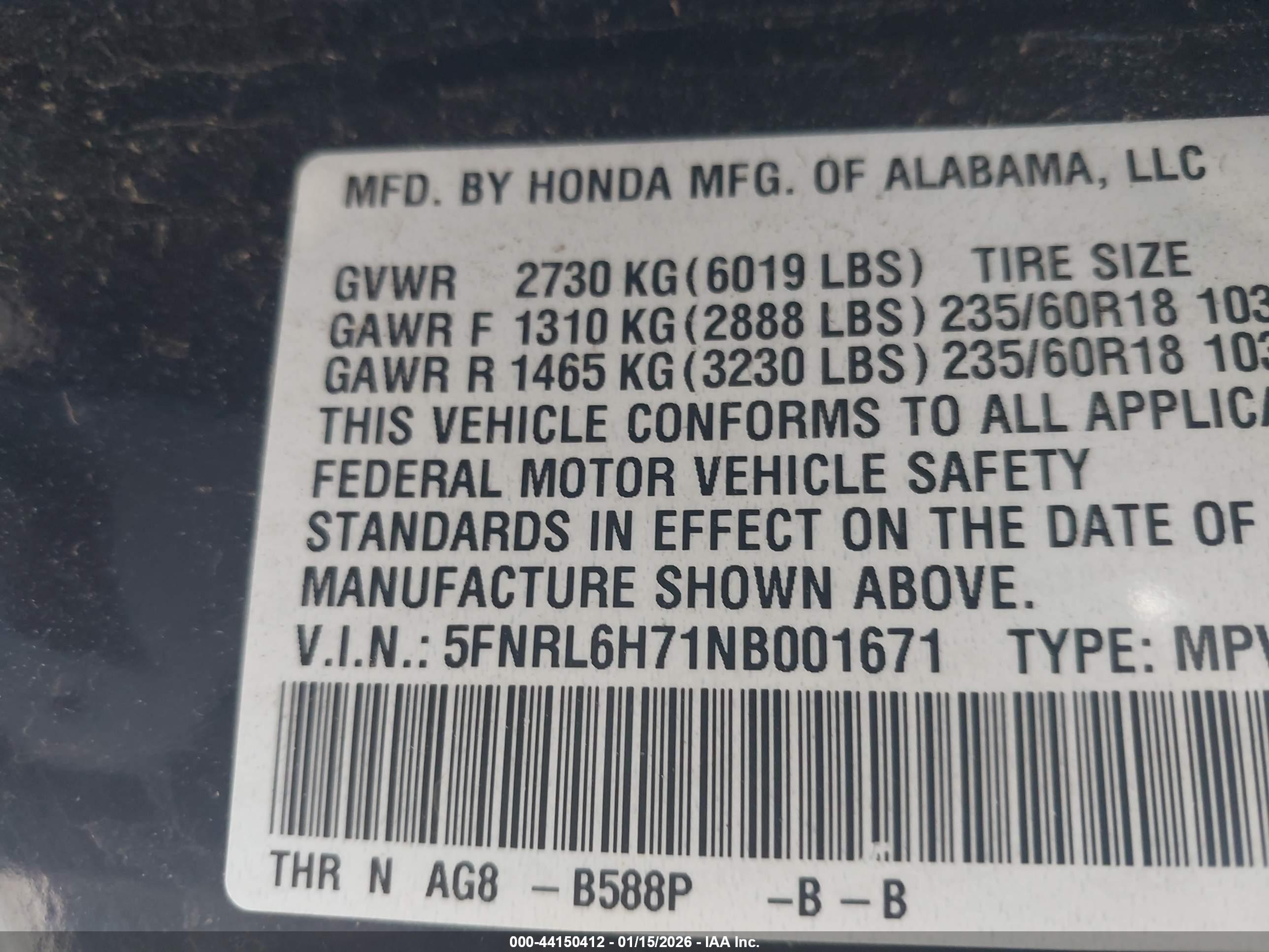 HONDA ODYSSEY image 9