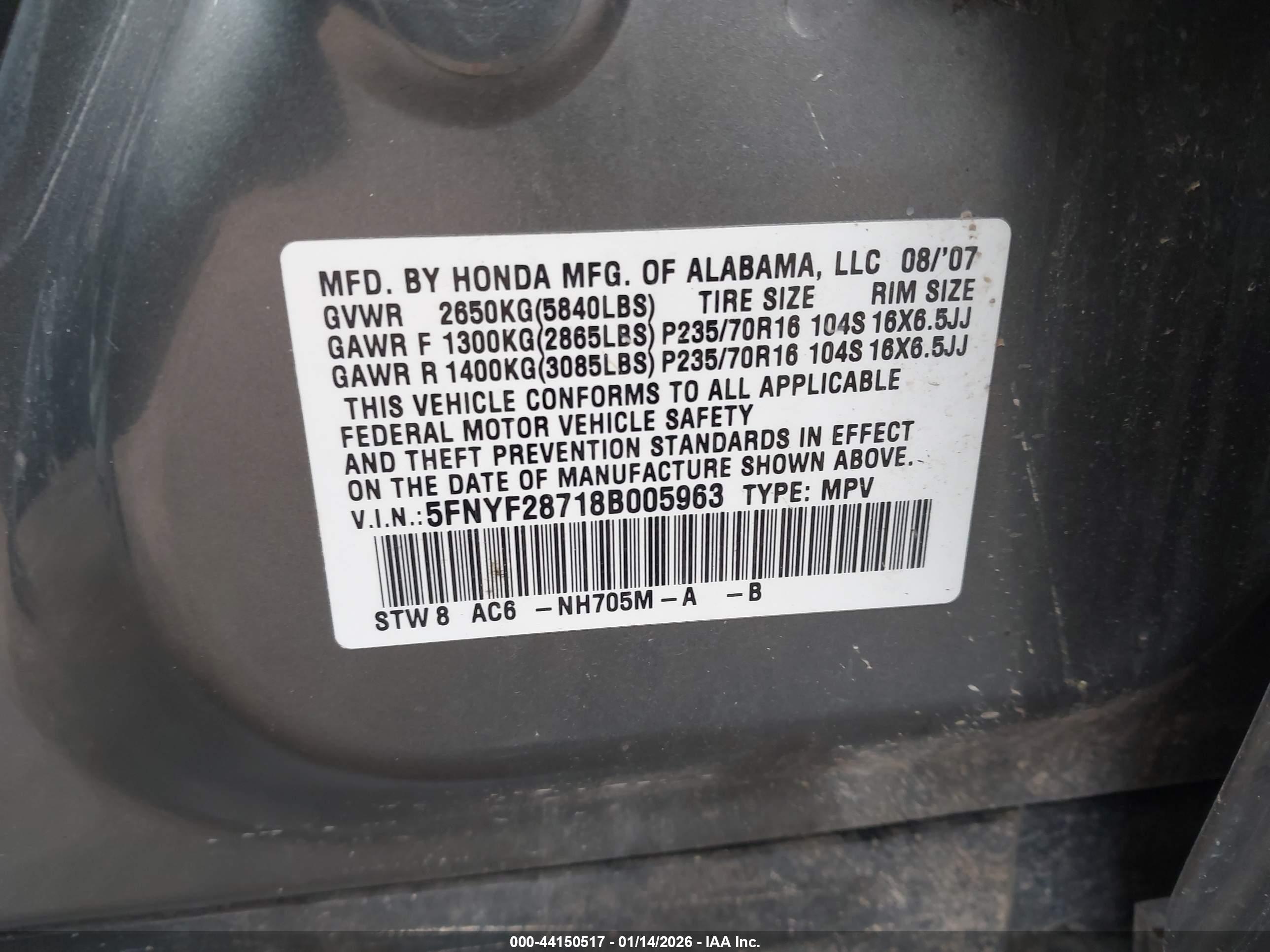 HONDA PILOT image 9