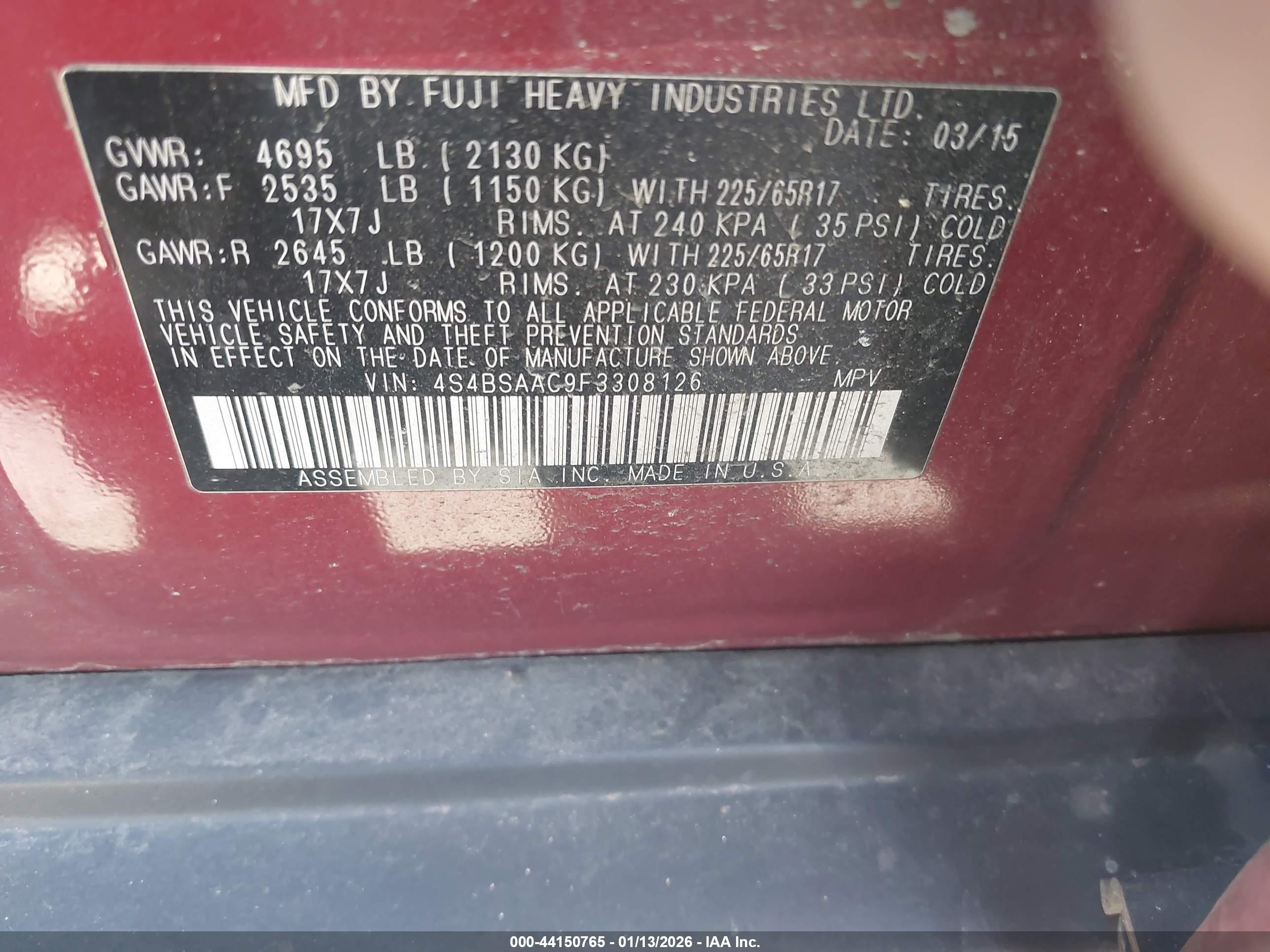 SUBARU OUTBACK image 9
