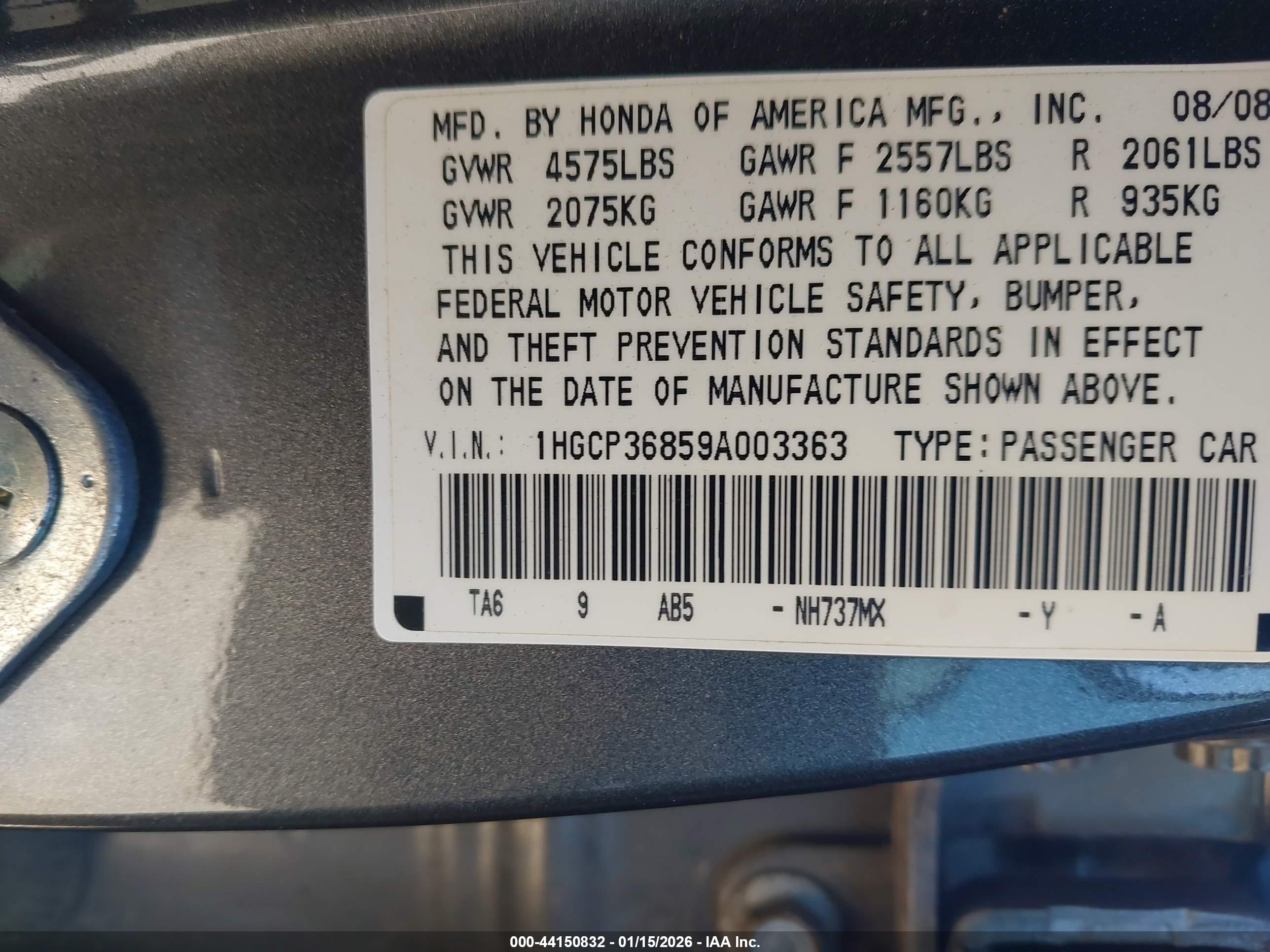 HONDA ACCORD image 9