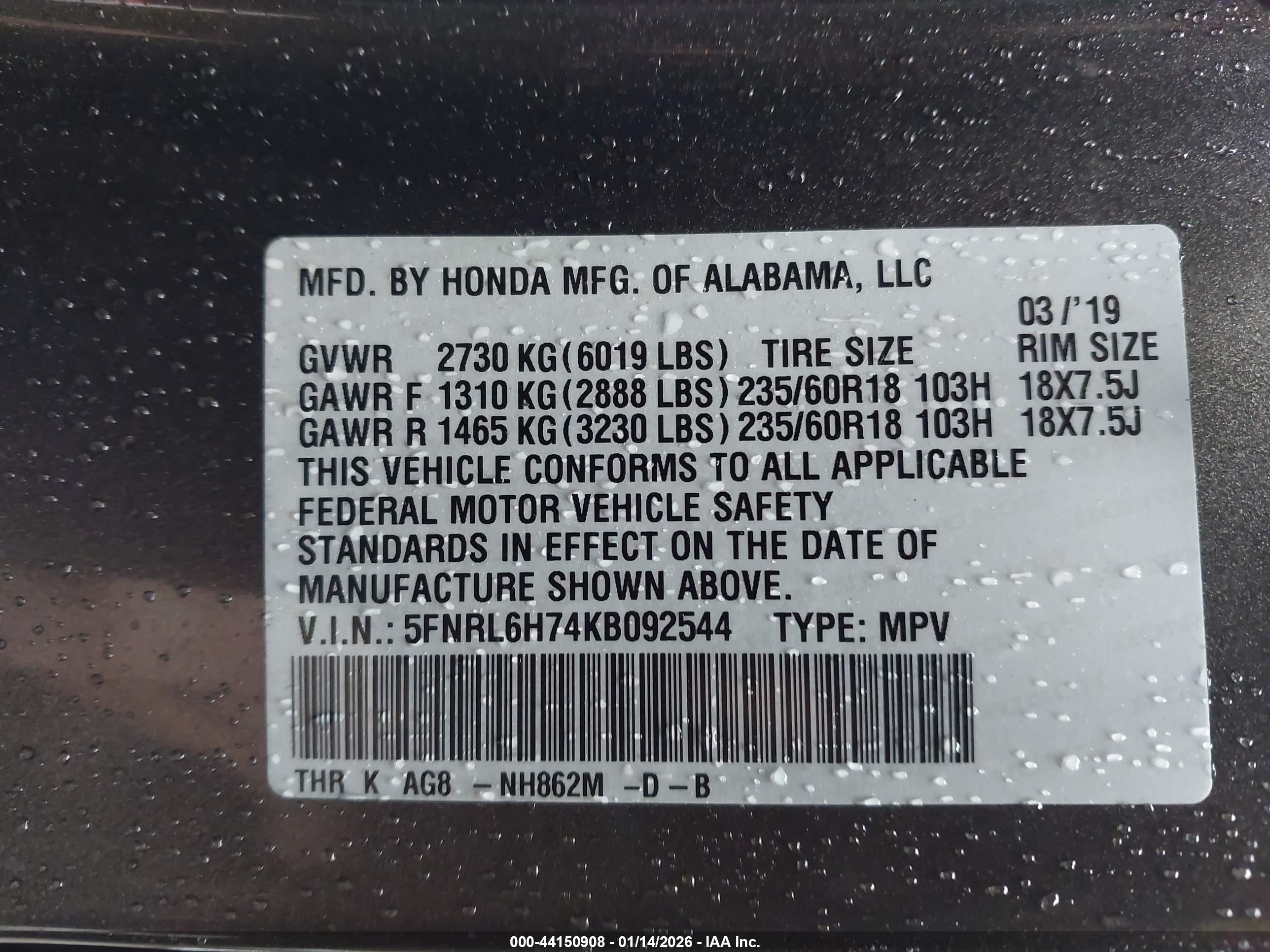 HONDA ODYSSEY image 9