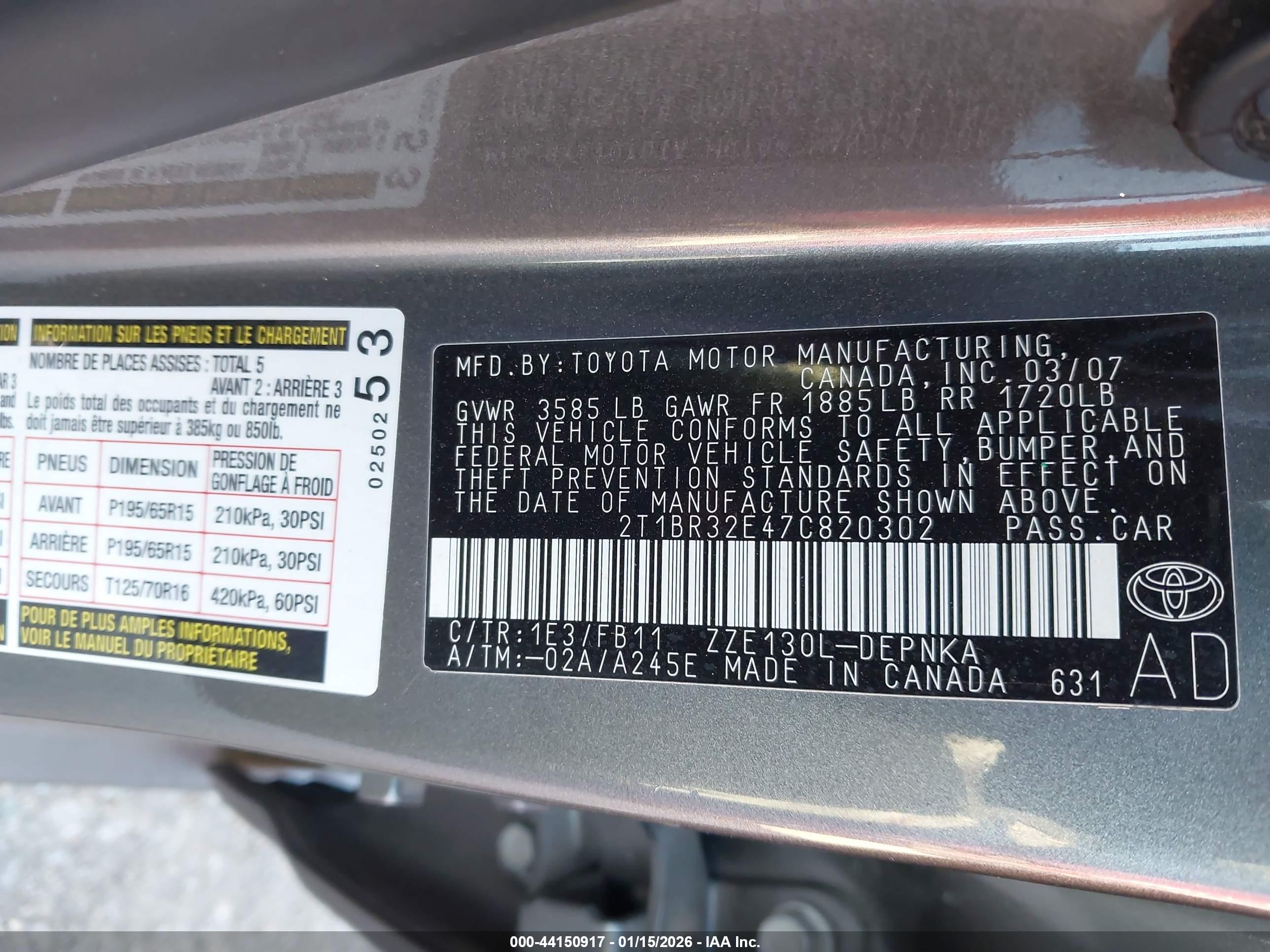 TOYOTA COROLLA image 9