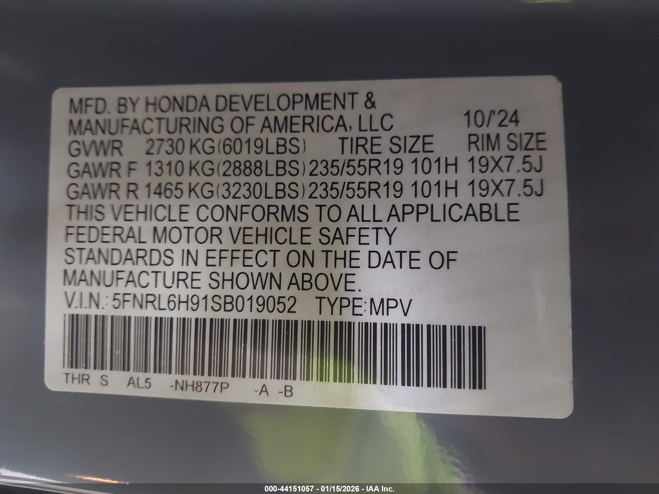 HONDA ODYSSEY image 9