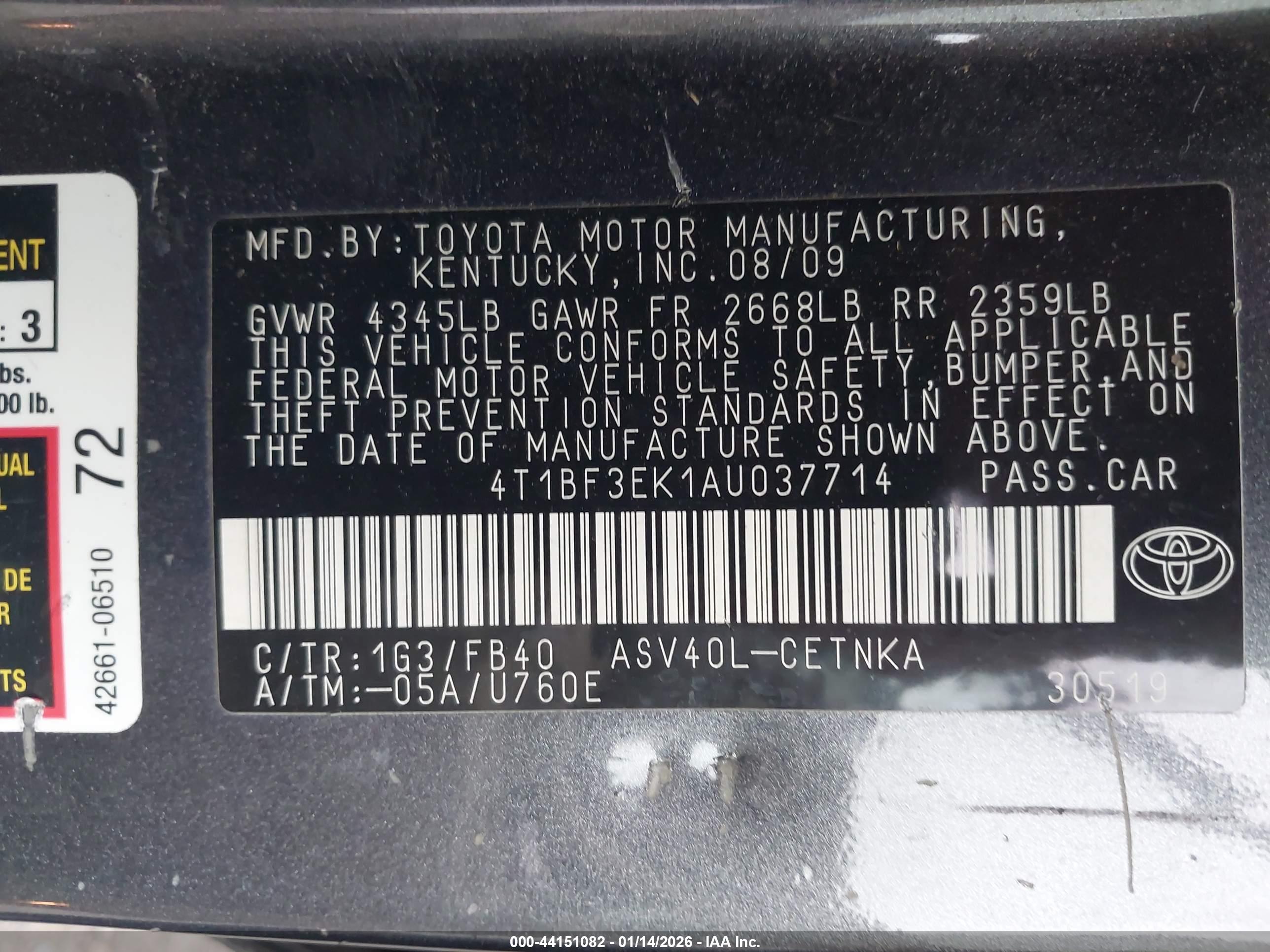 TOYOTA CAMRY image 9