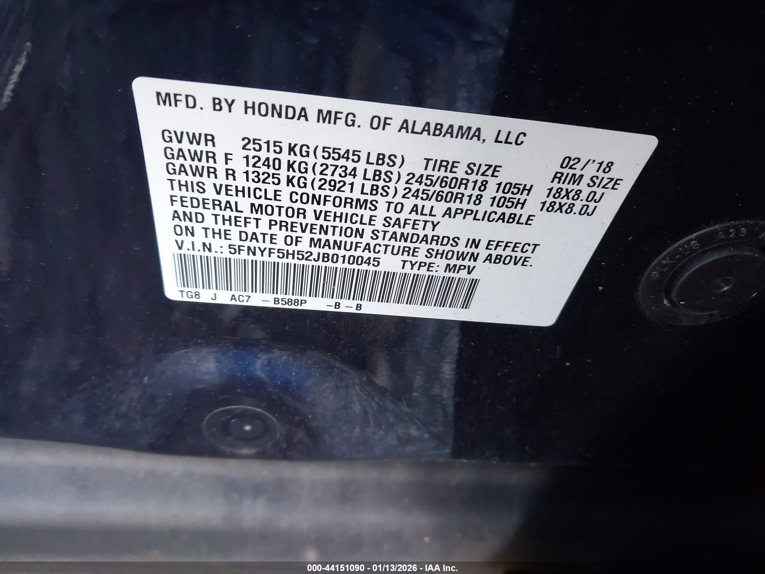 HONDA PILOT image 9