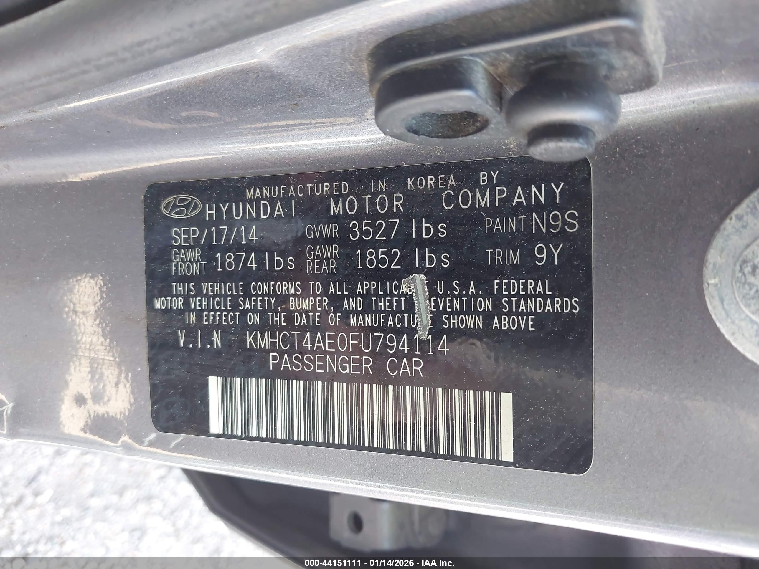 HYUNDAI ACCENT image 9