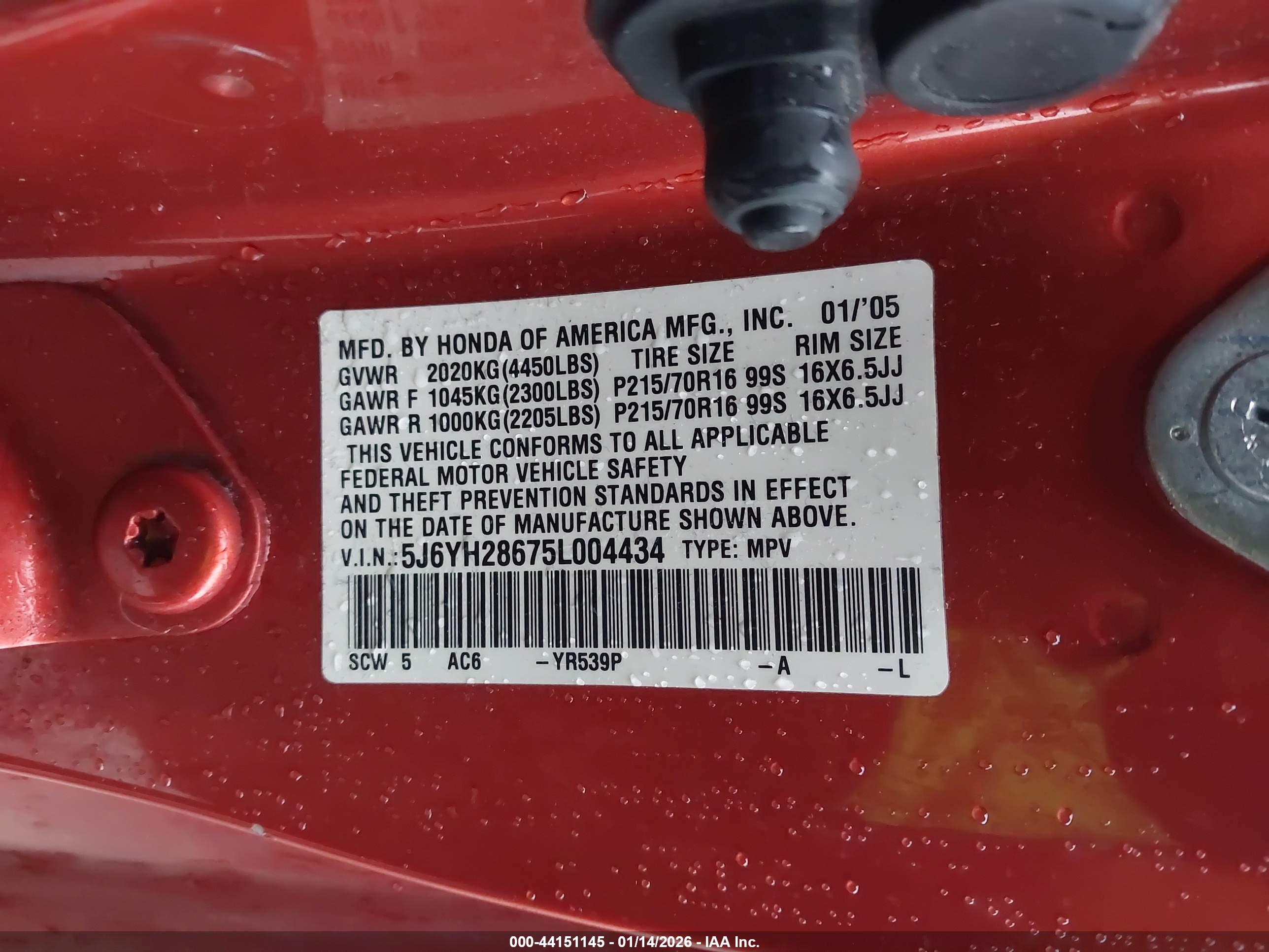HONDA ELEMENT image 9