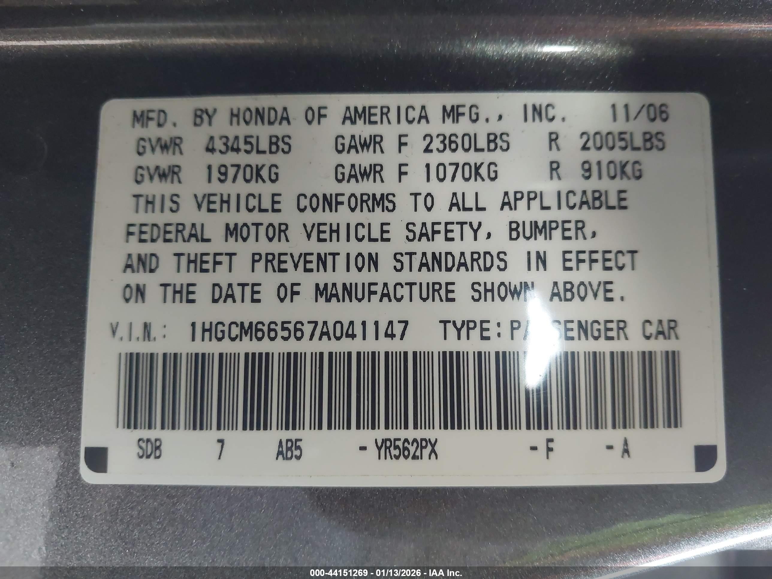 HONDA ACCORD image 9