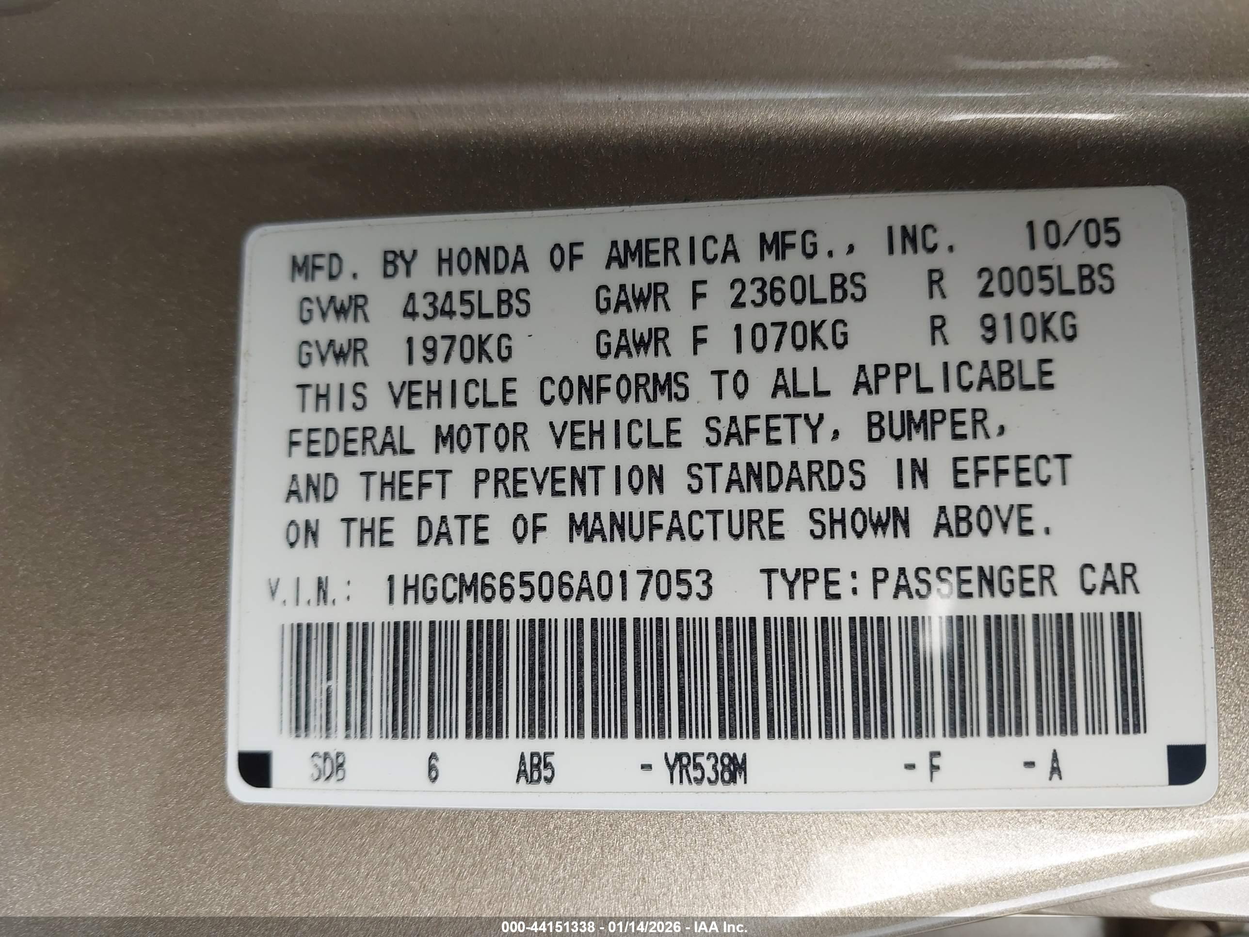 HONDA ACCORD image 9
