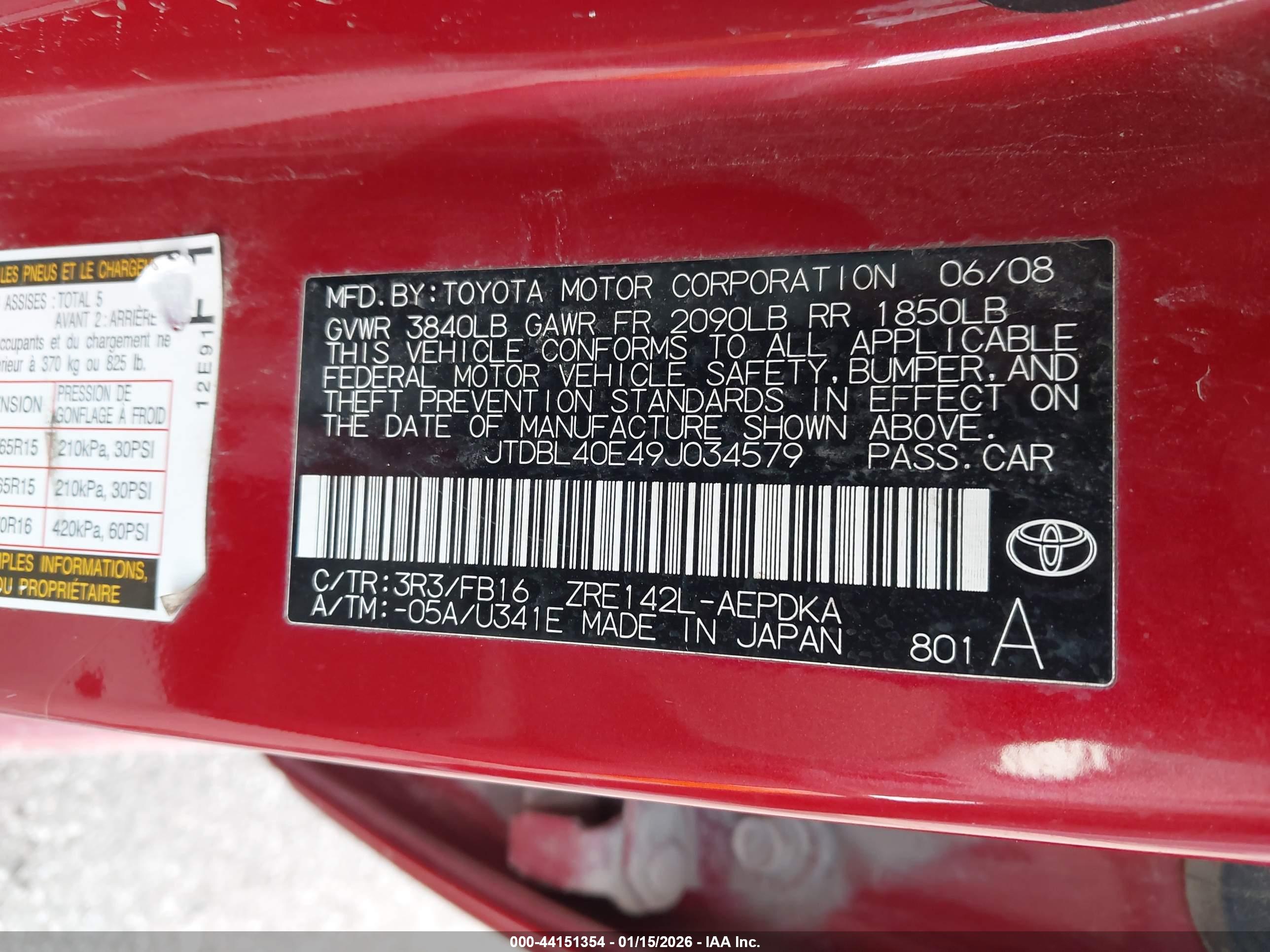 TOYOTA COROLLA image 9