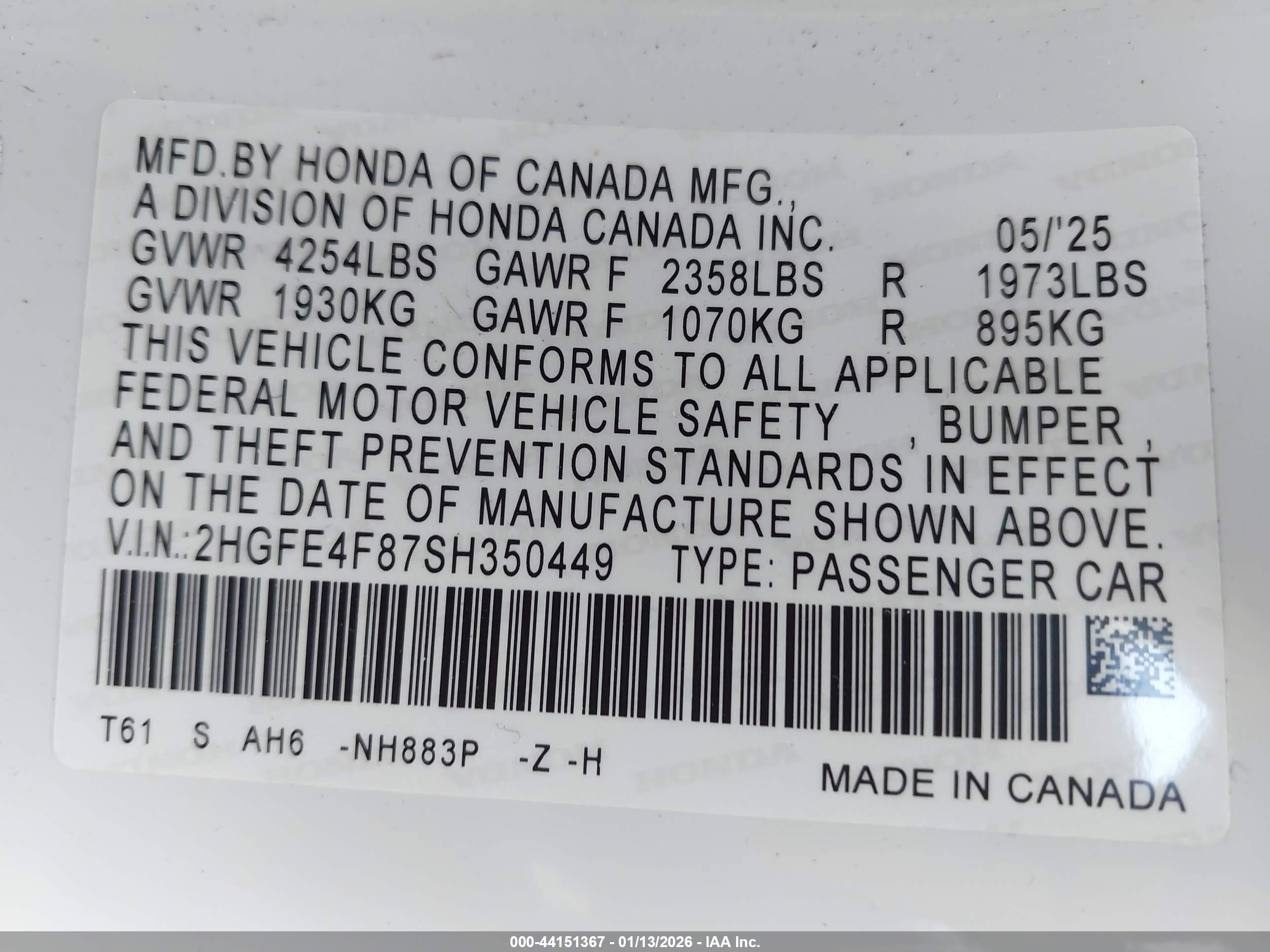 HONDA CIVIC image 9