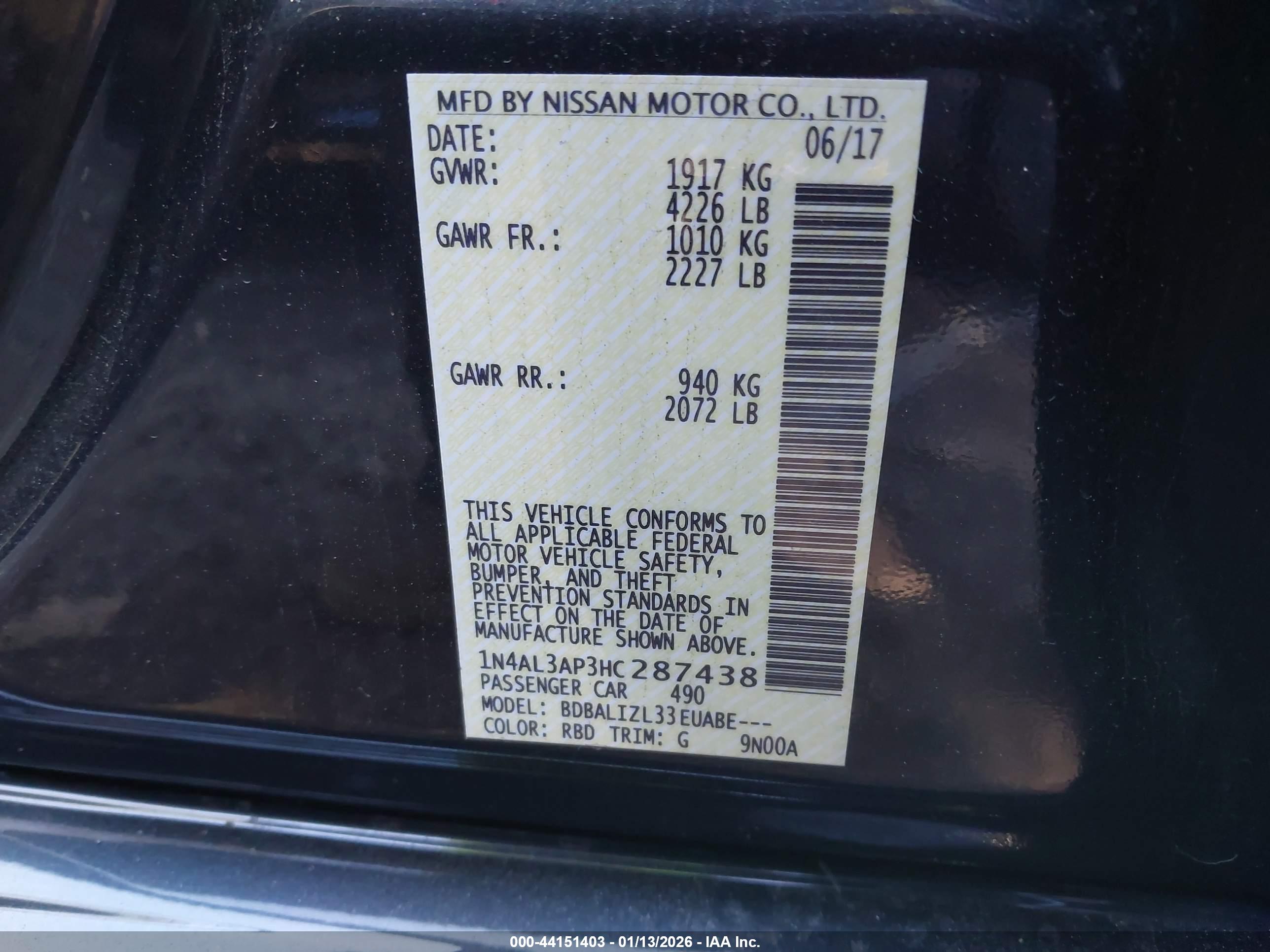 NISSAN ALTIMA image 9