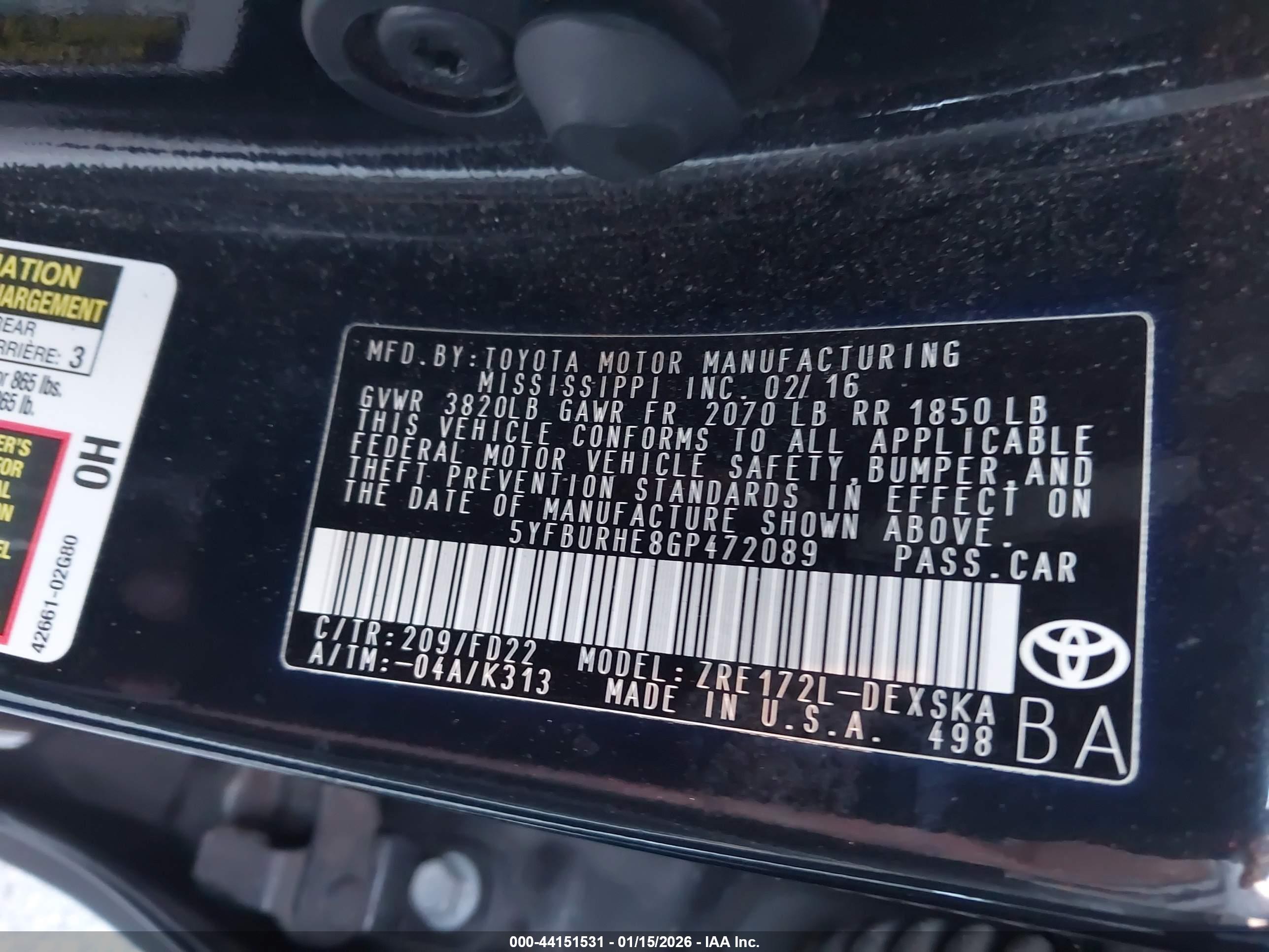 TOYOTA COROLLA image 9