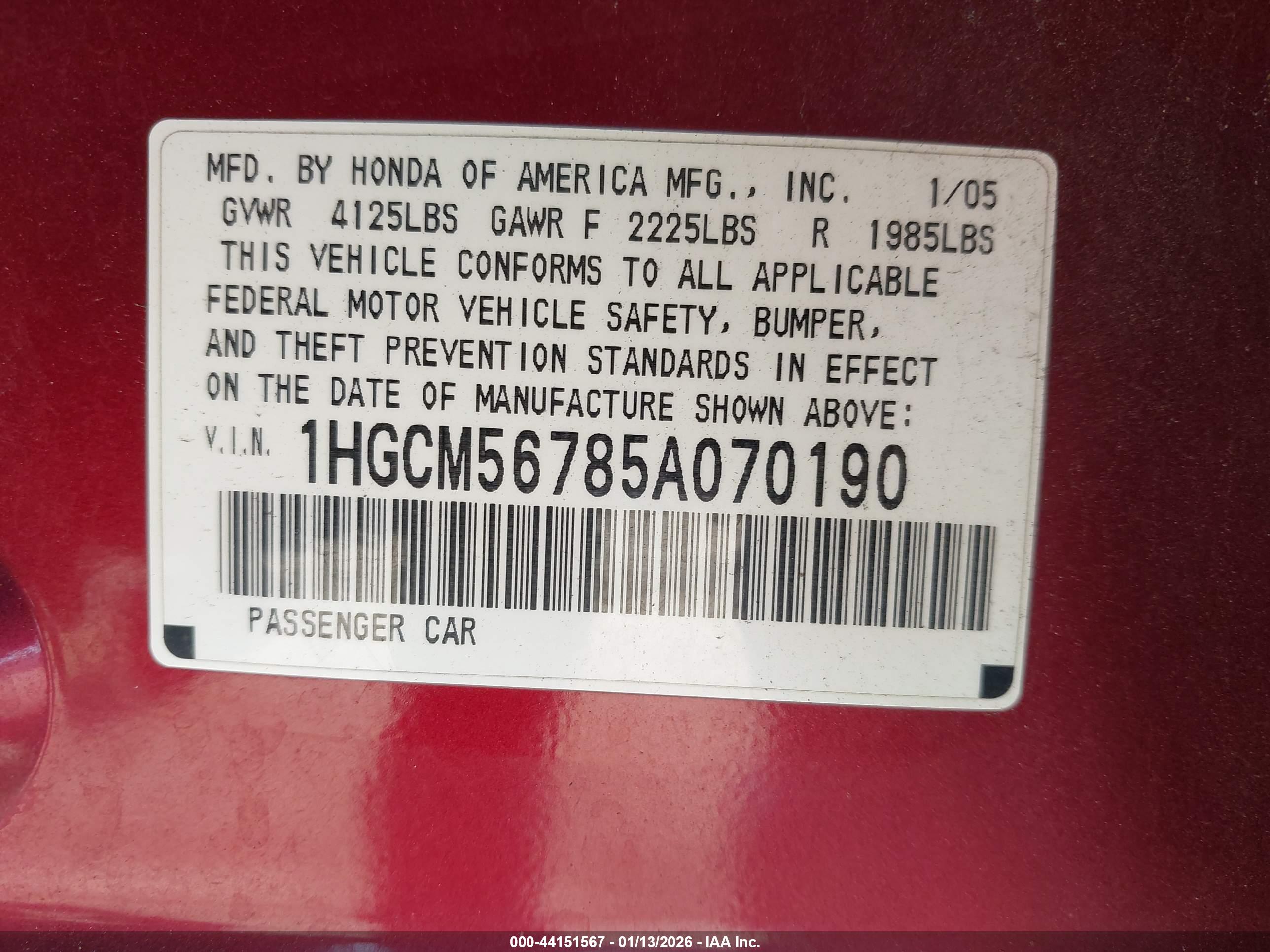 HONDA ACCORD image 9