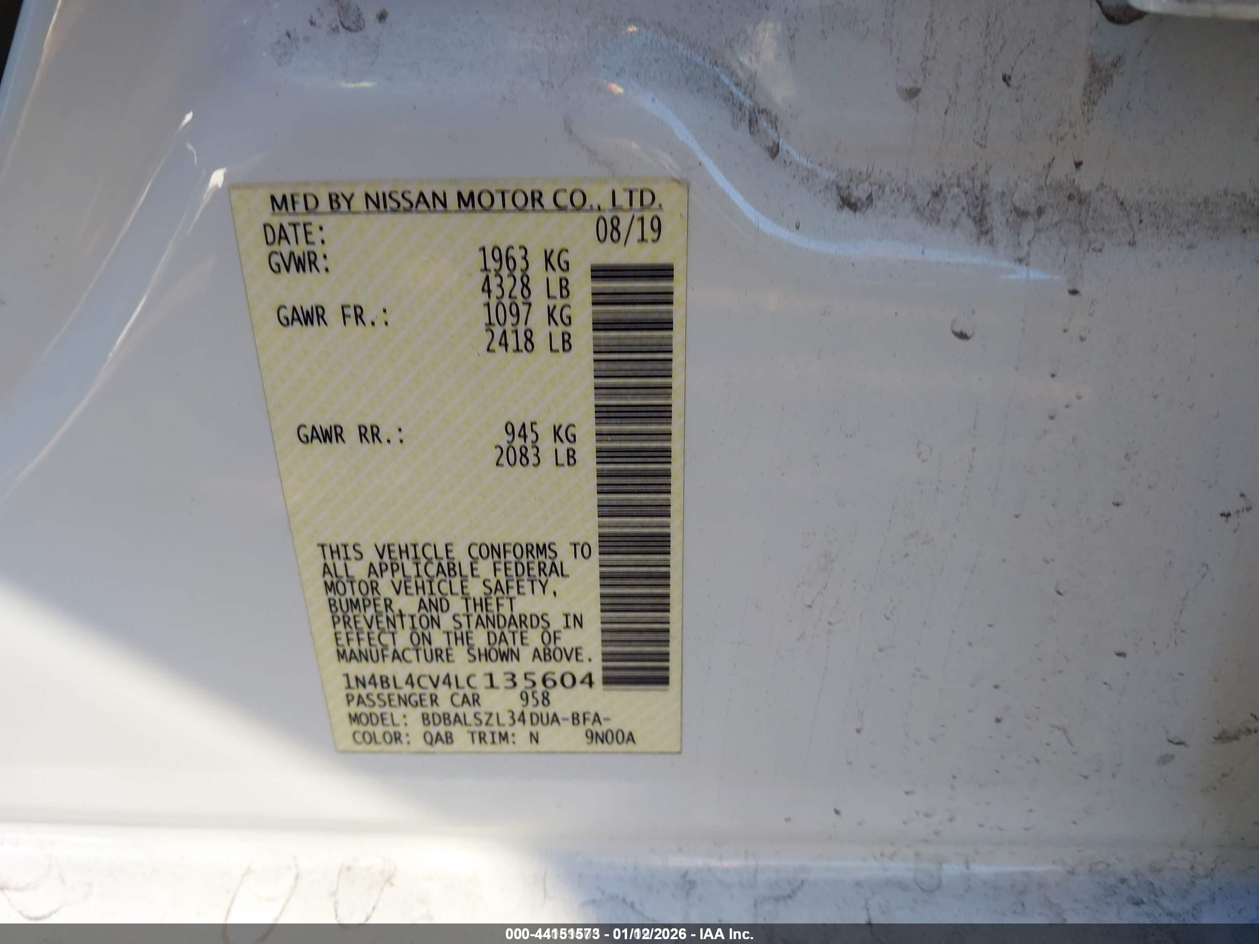 NISSAN ALTIMA image 9